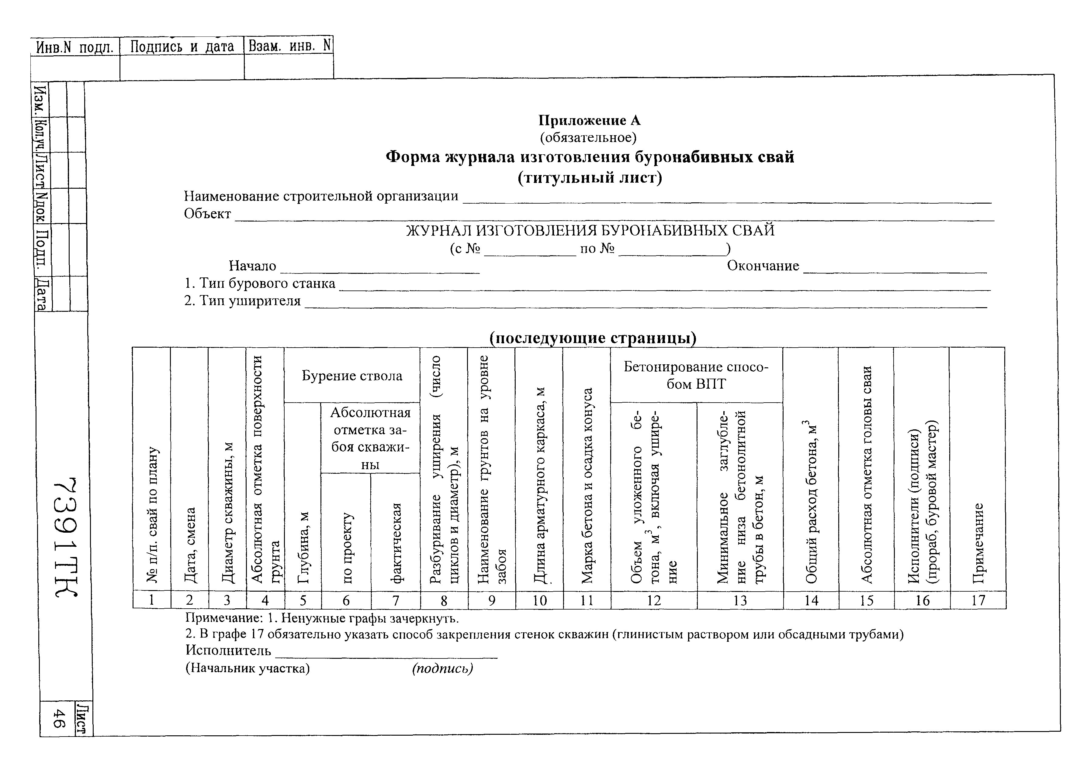 Технологическая карта 7391 ТК