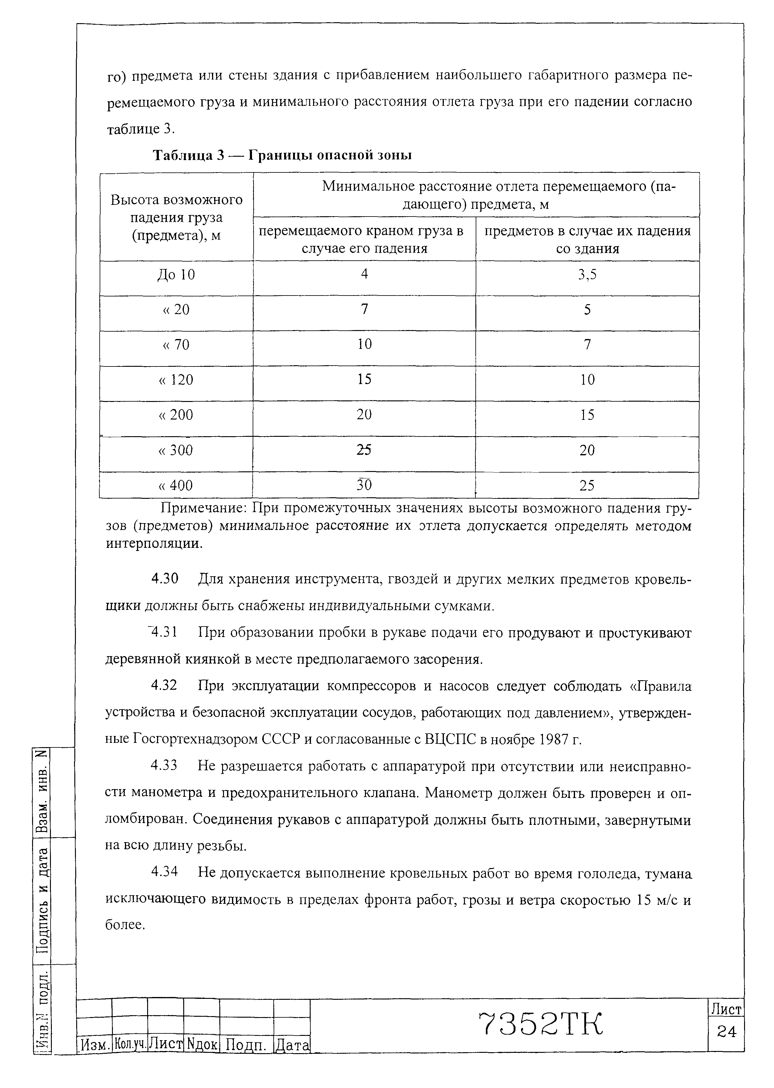 Технологическая карта 7352 ТК