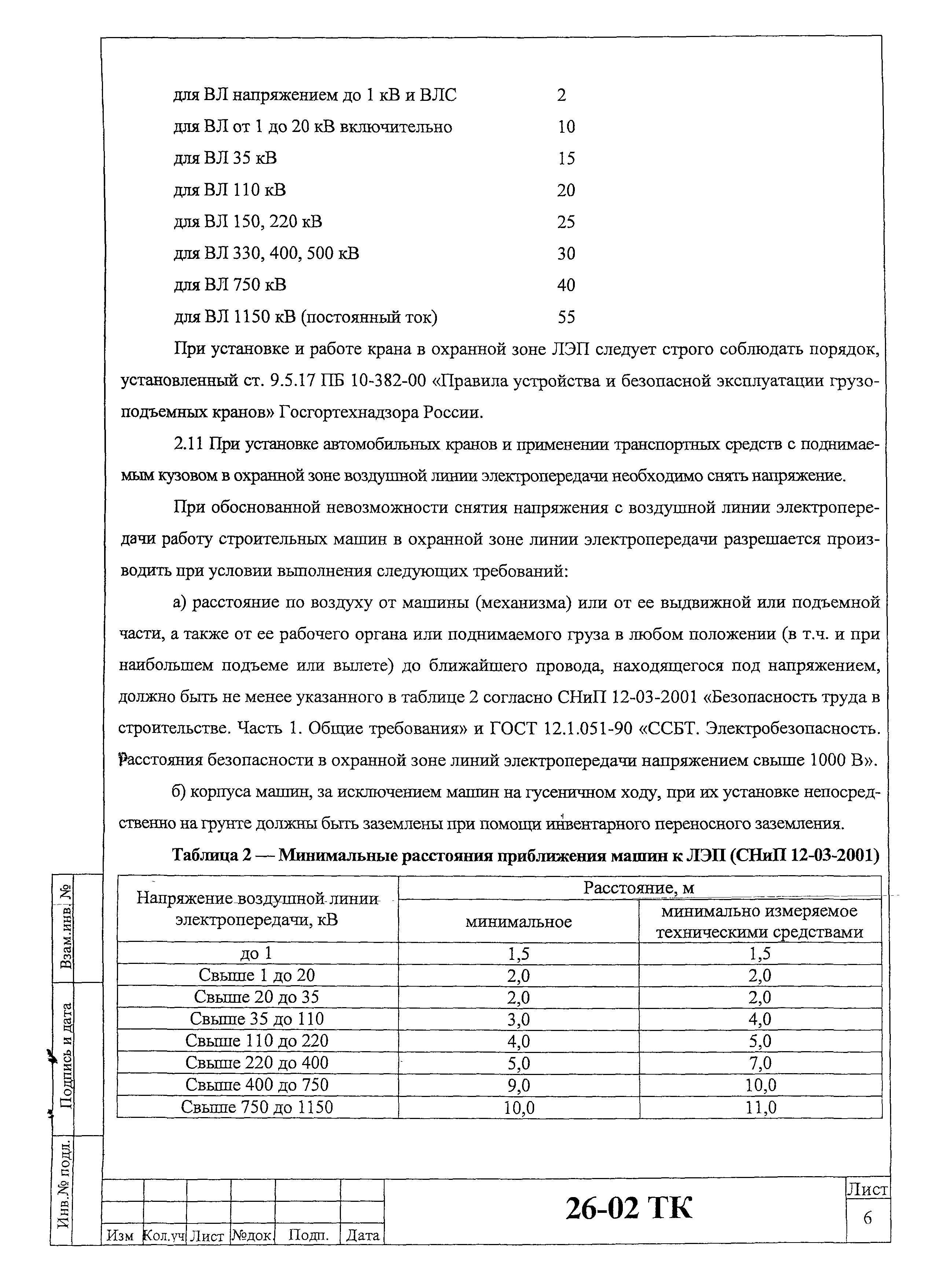 Технологическая карта 26-02 ТК