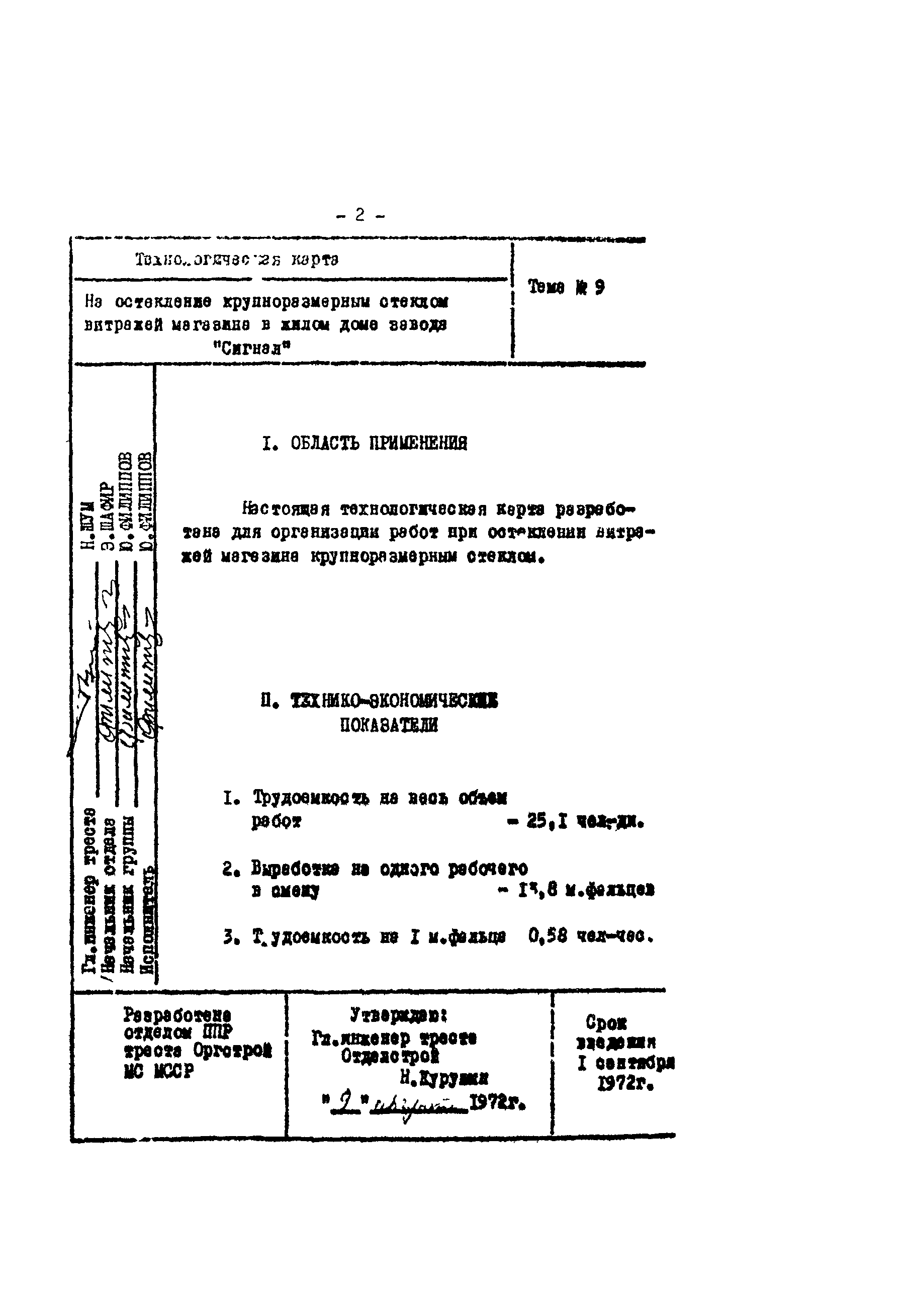 Технологическая карта 