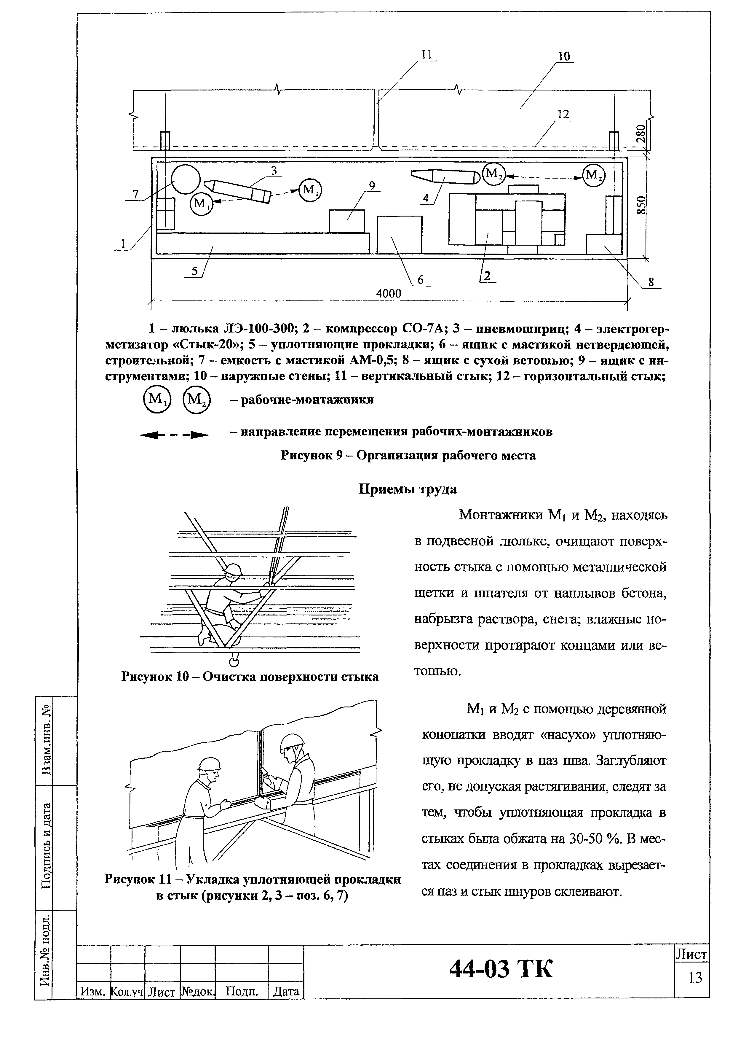 Технологическая карта 44-03 ТК