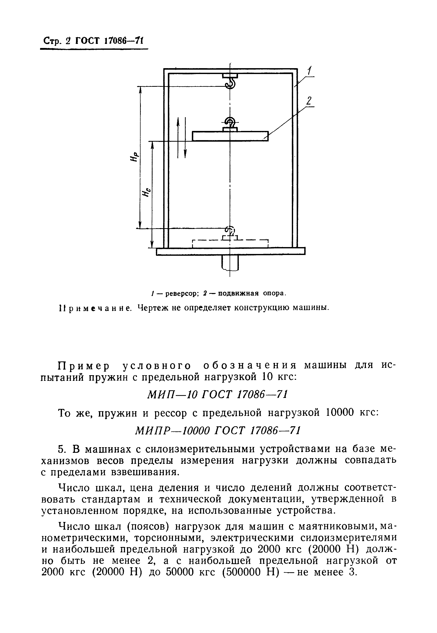 Скачать ГОСТ 17086-71 Машины для испытаний пружин и рессор. Типы и основные  параметры