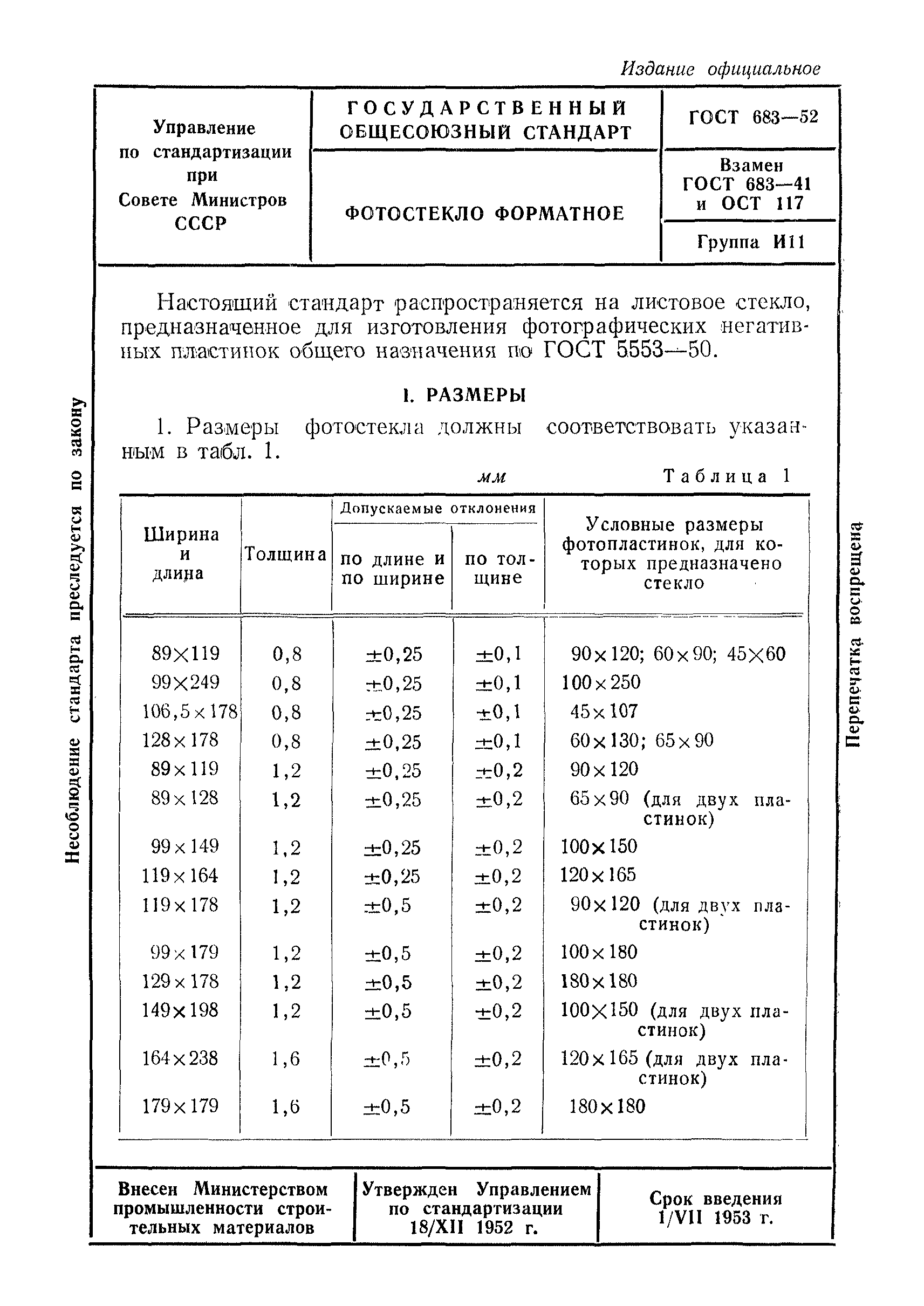 ГОСТ 683-52