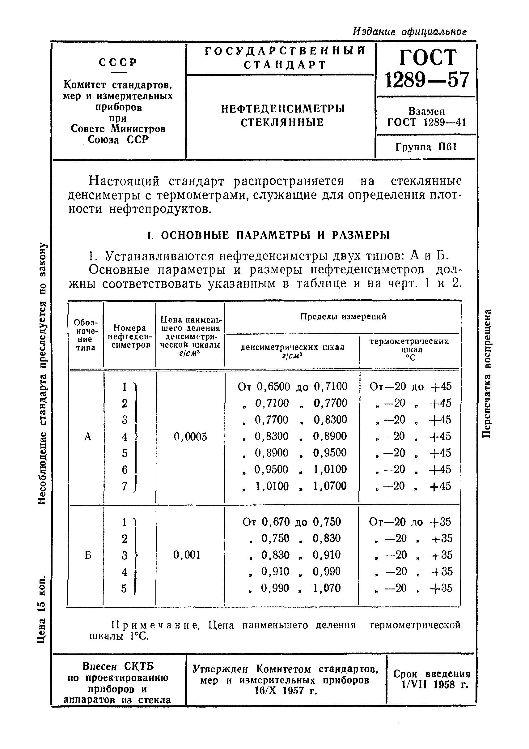 ГОСТ 1289-57