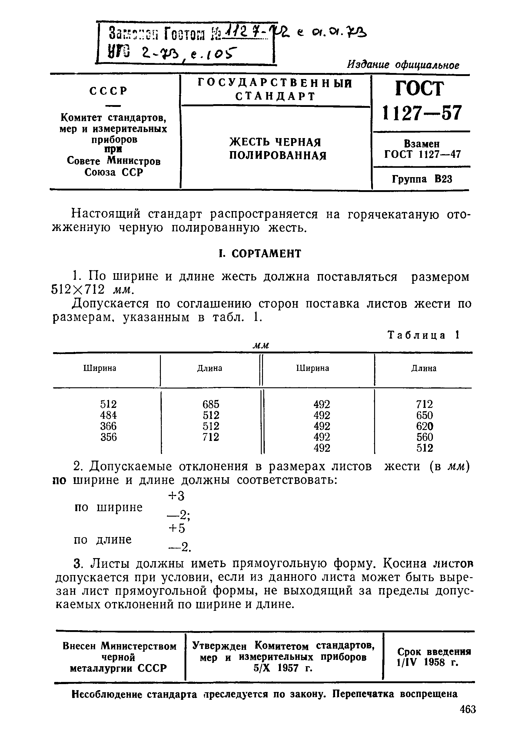 ГОСТ 1127-57