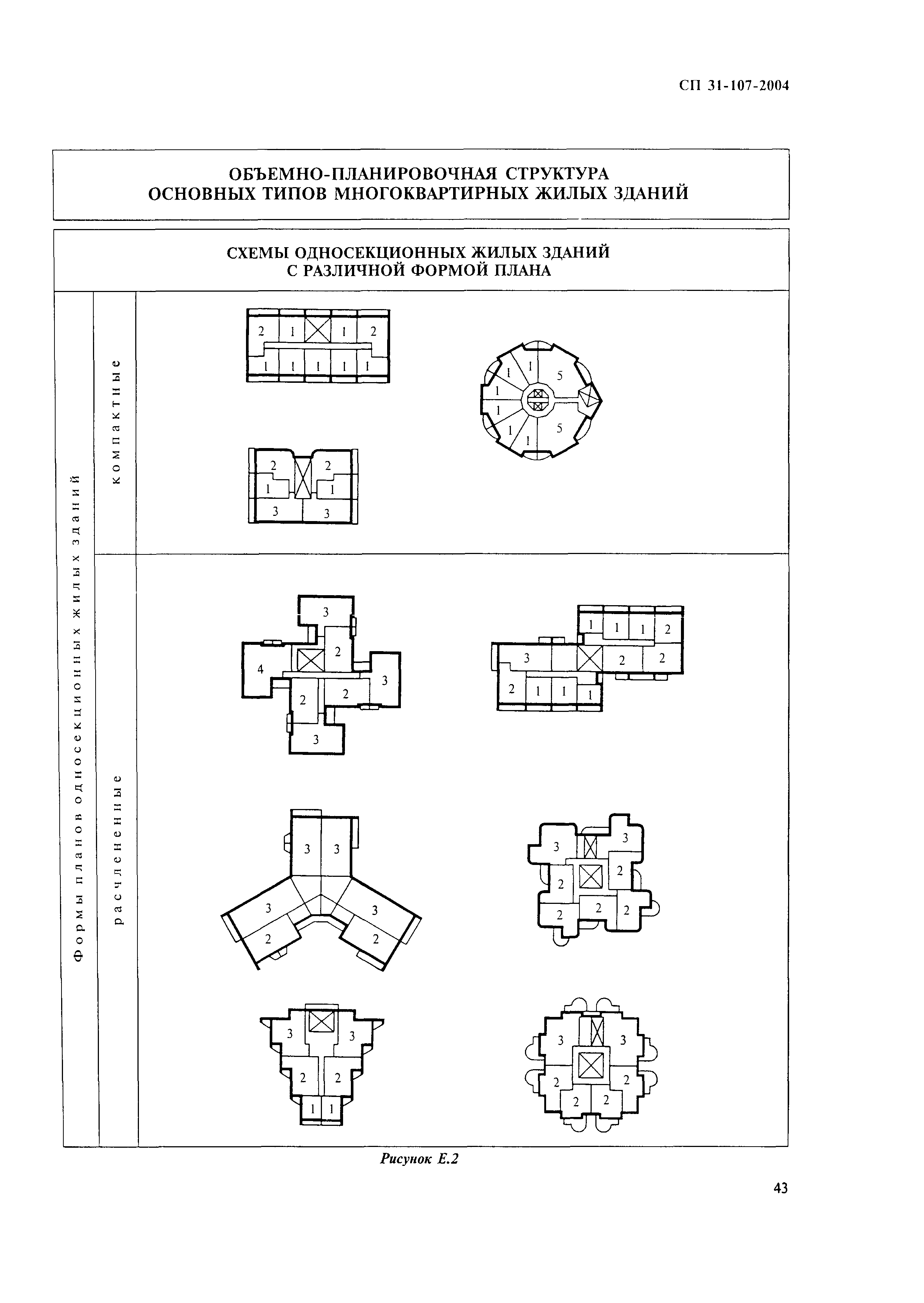 Скачать СП 31-107-2004 Архитектурно-планировочные решения многоквартирных  жилых зданий