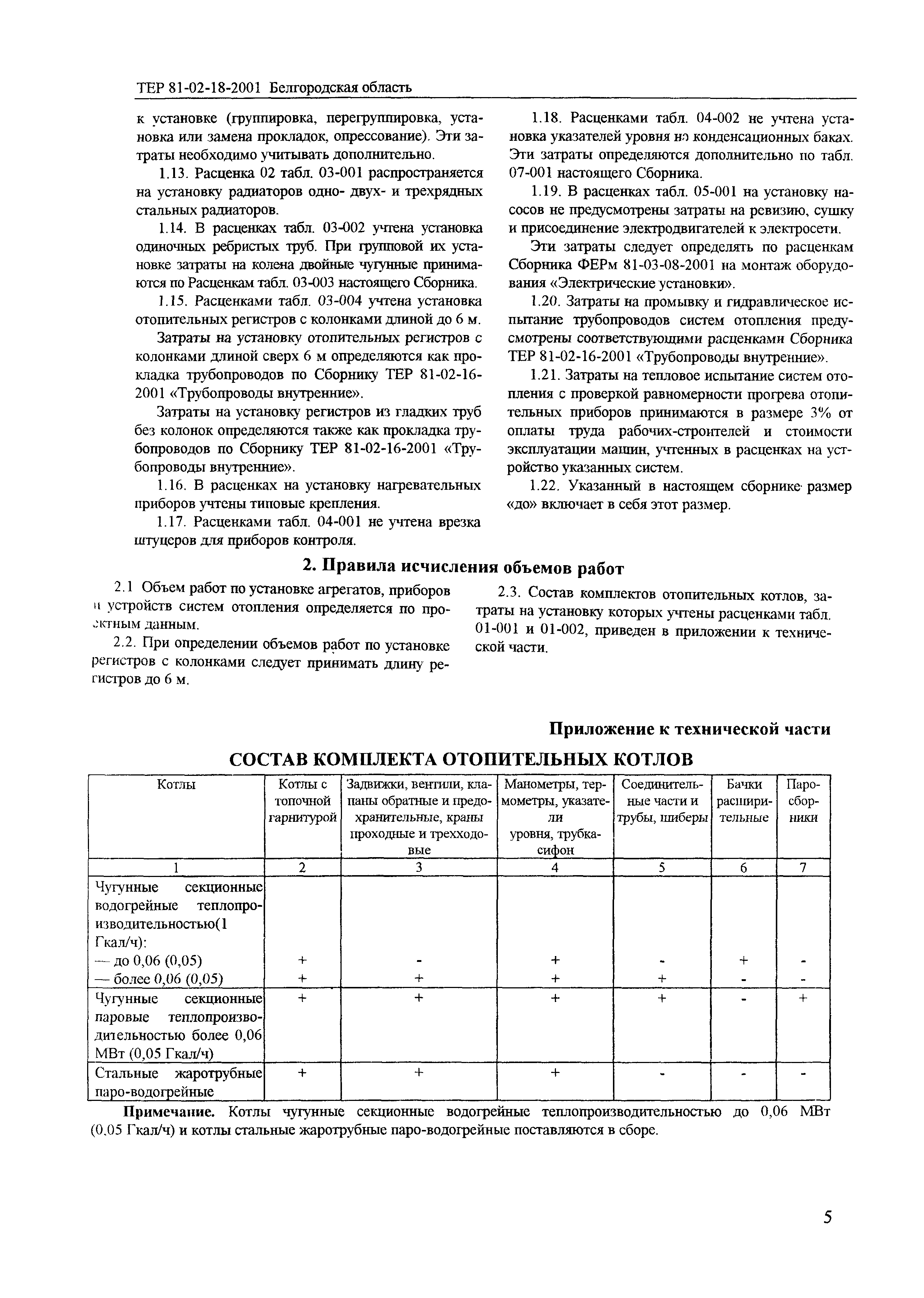 ТЕР 2001-18 Белгородской области