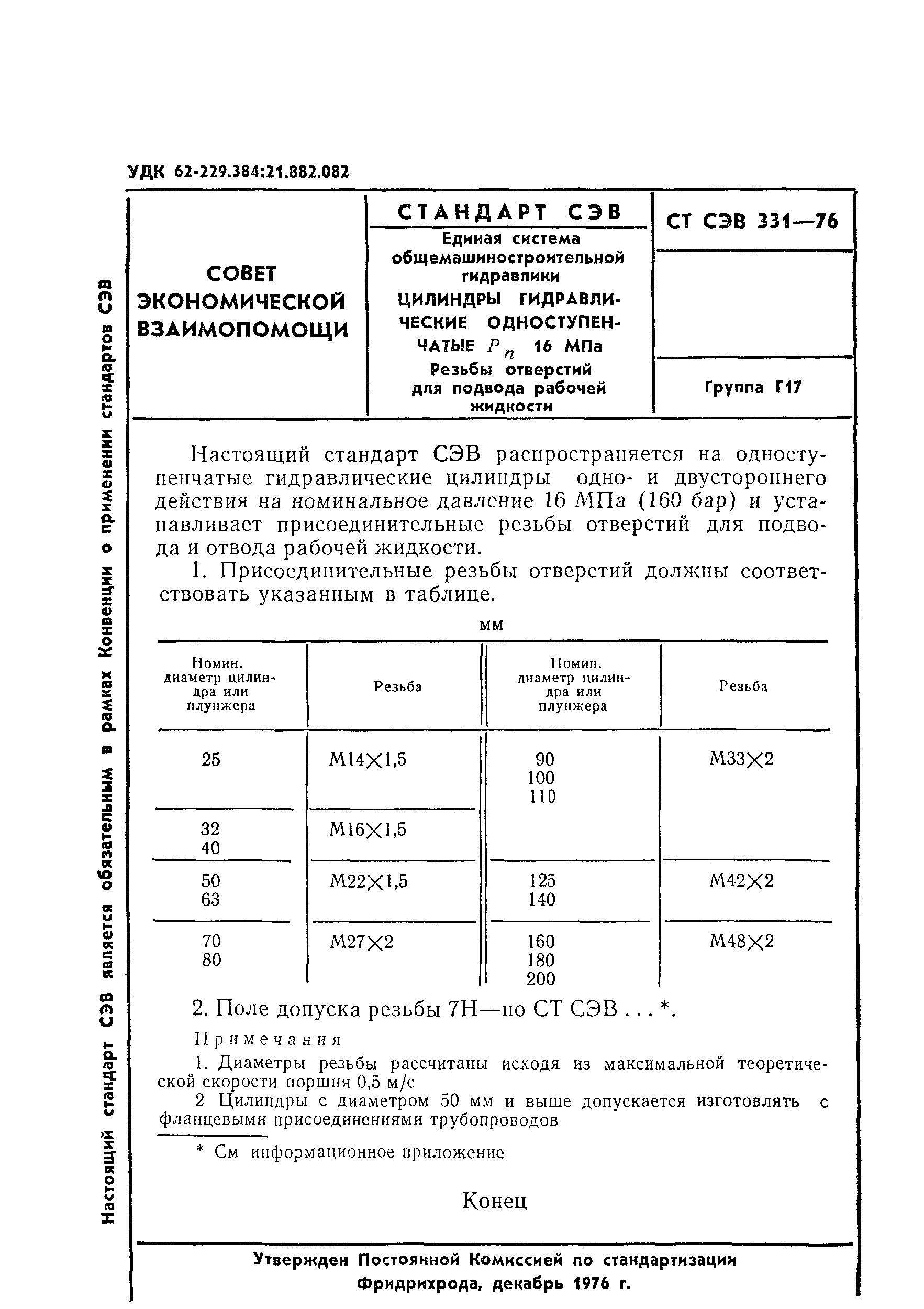 СТ СЭВ 331-76