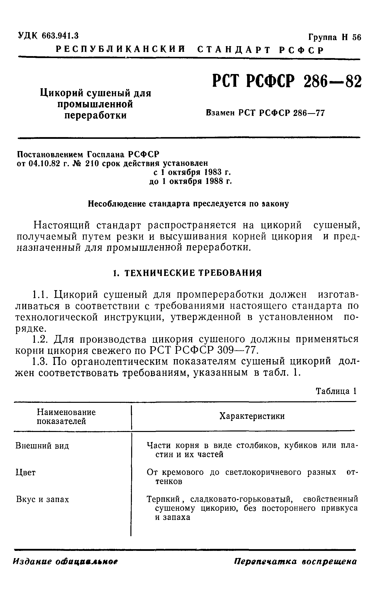 РСТ РСФСР 286-82