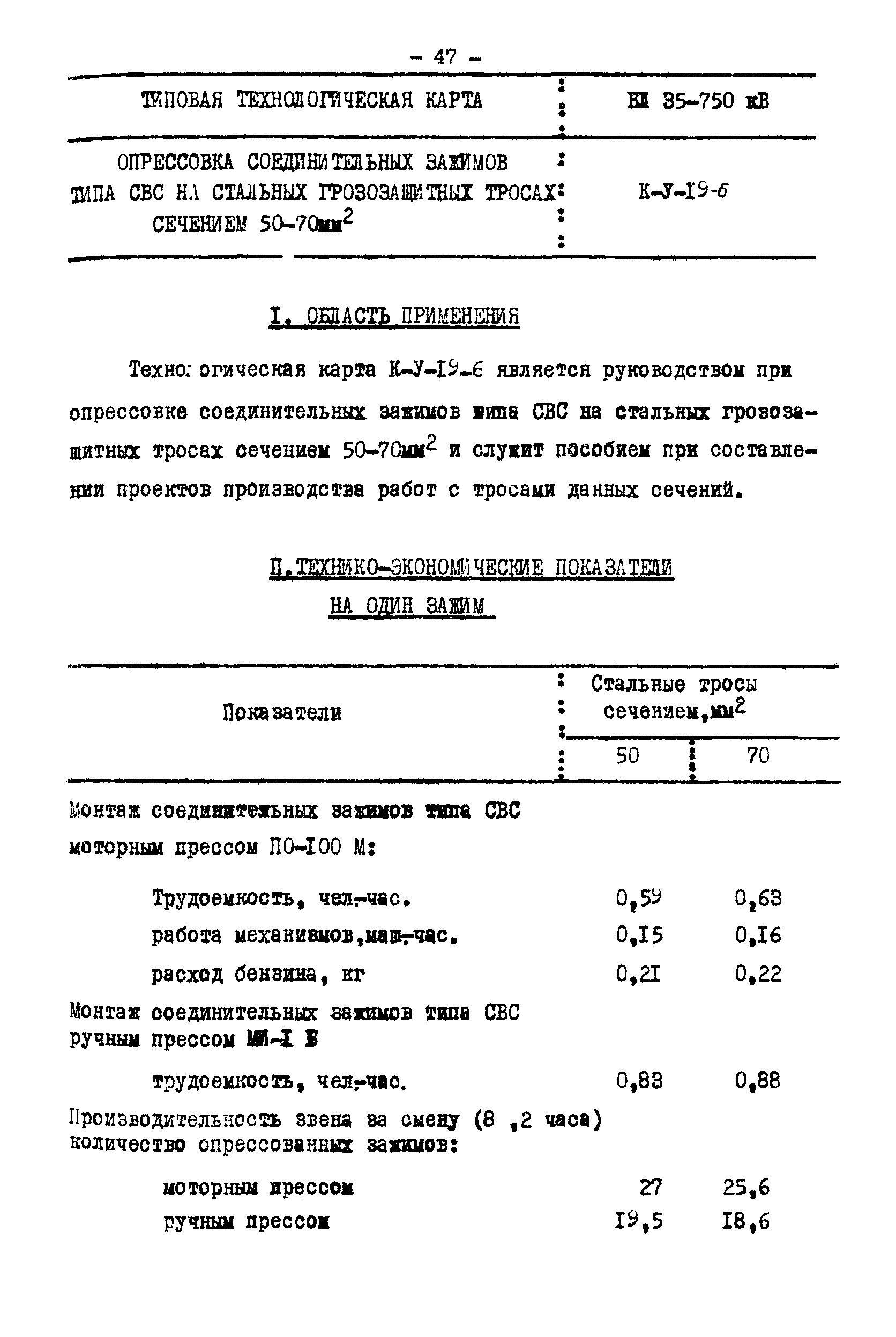 Технологическая карта К-V-19-6