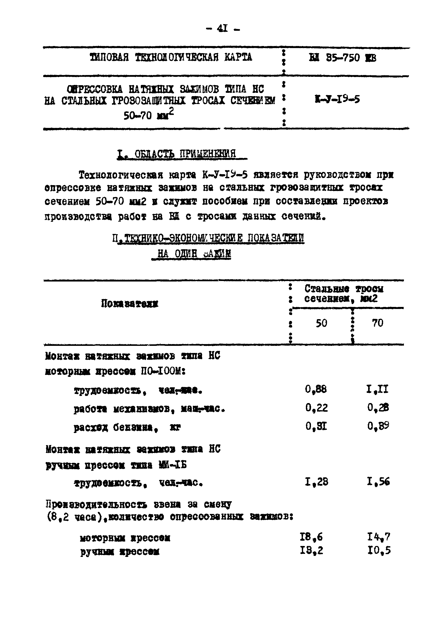 Технологическая карта К-V-19-5