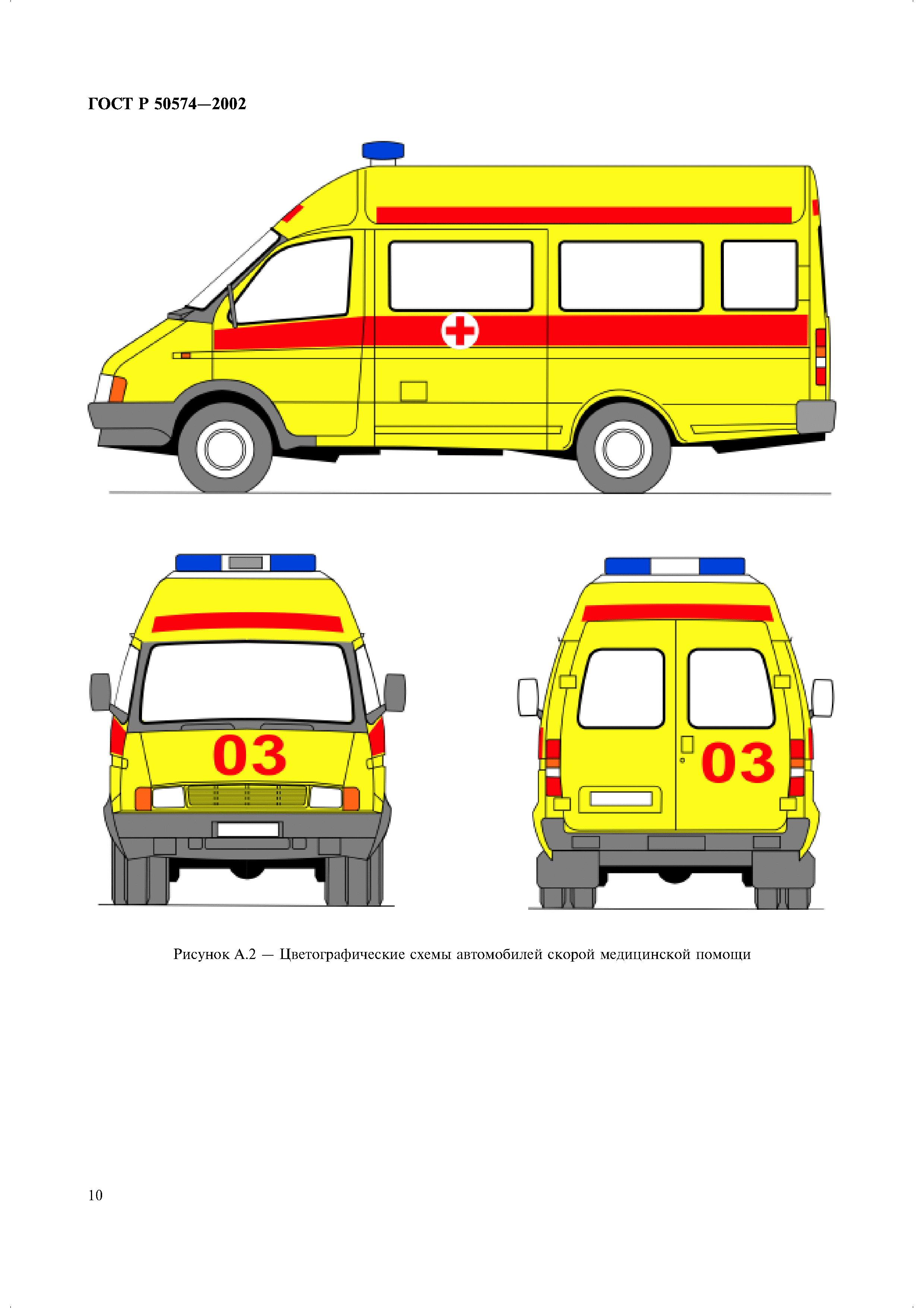 Скачать ГОСТ Р 50574-2002 Автомобили, автобусы и мотоциклы оперативных  служб. Цветографические схемы, опознавательные знаки, надписи, специальные  световые и звуковые сигналы. Общие требования