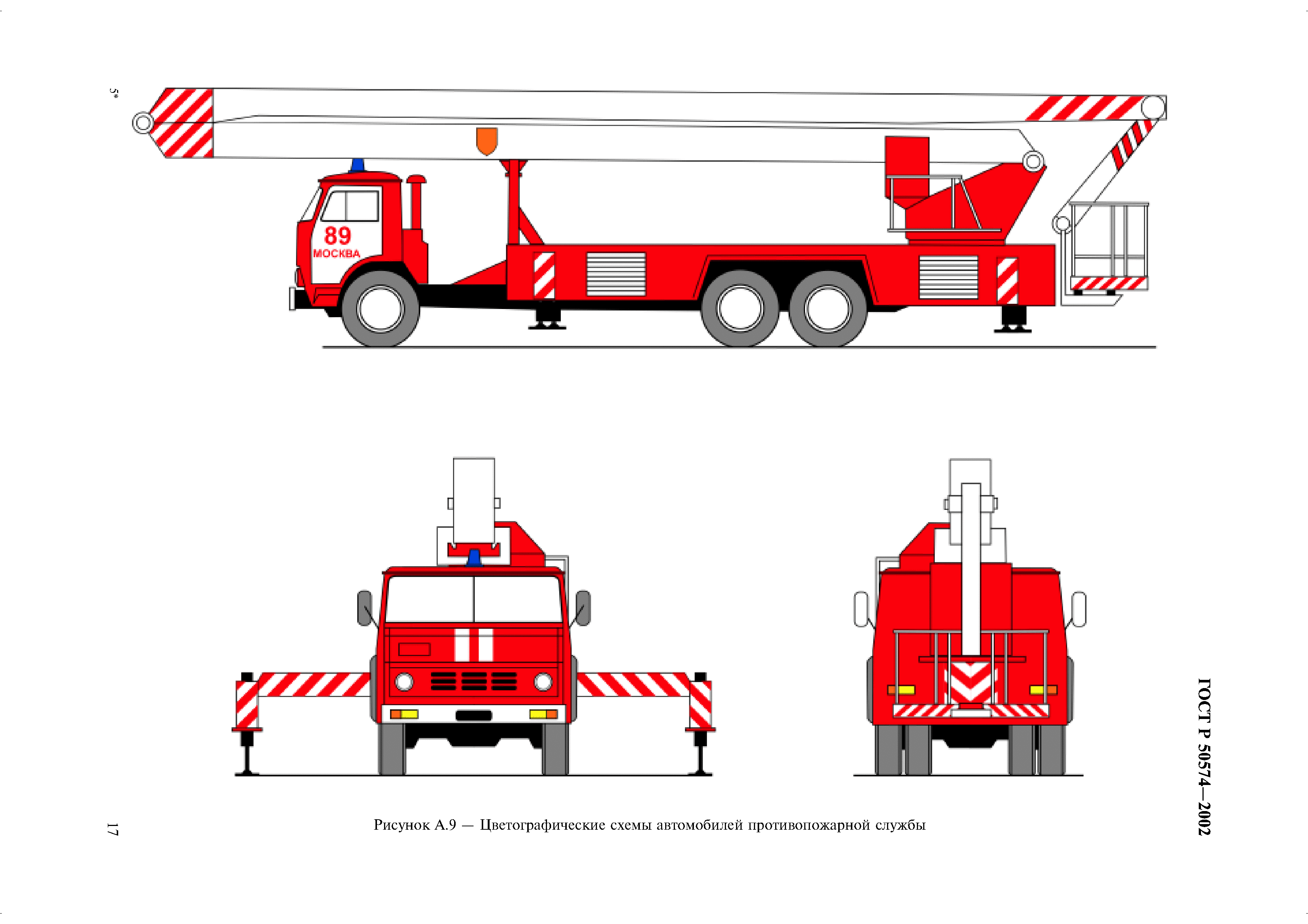 Скачать ГОСТ Р 50574-2002 Автомобили, автобусы и мотоциклы оперативных  служб. Цветографические схемы, опознавательные знаки, надписи, специальные  световые и звуковые сигналы. Общие требования