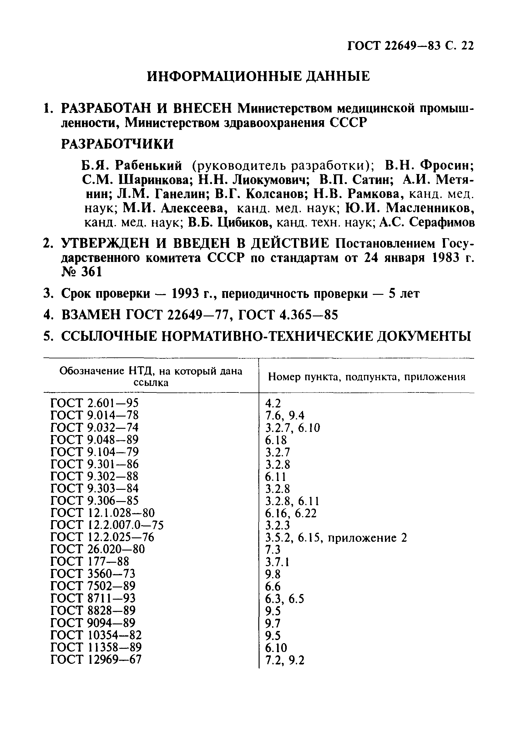 ГОСТ 22649-83