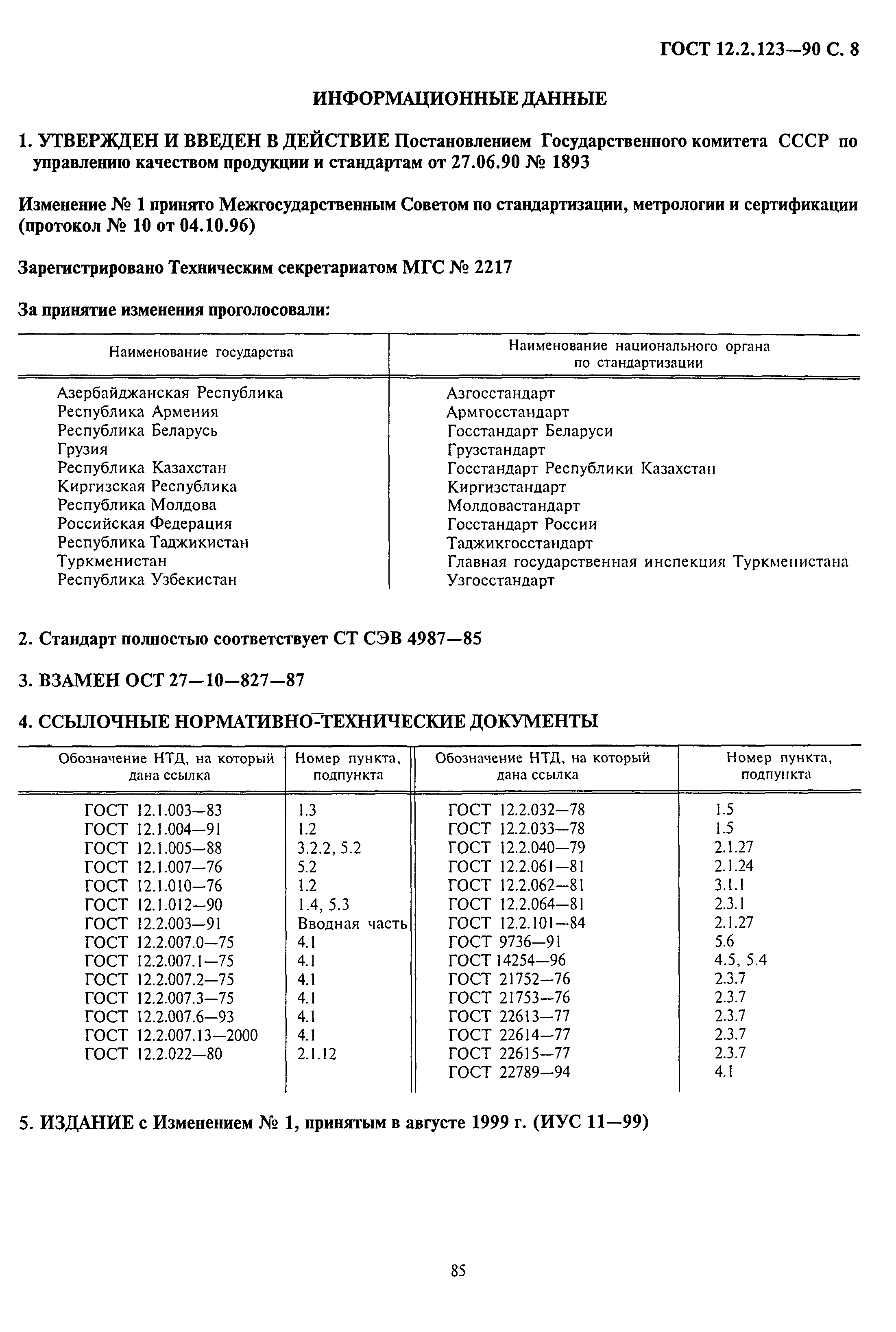 Скачать ГОСТ 12.2.123-90 Система стандартов безопасности труда. Машины  текстильные. Общие требования безопасности