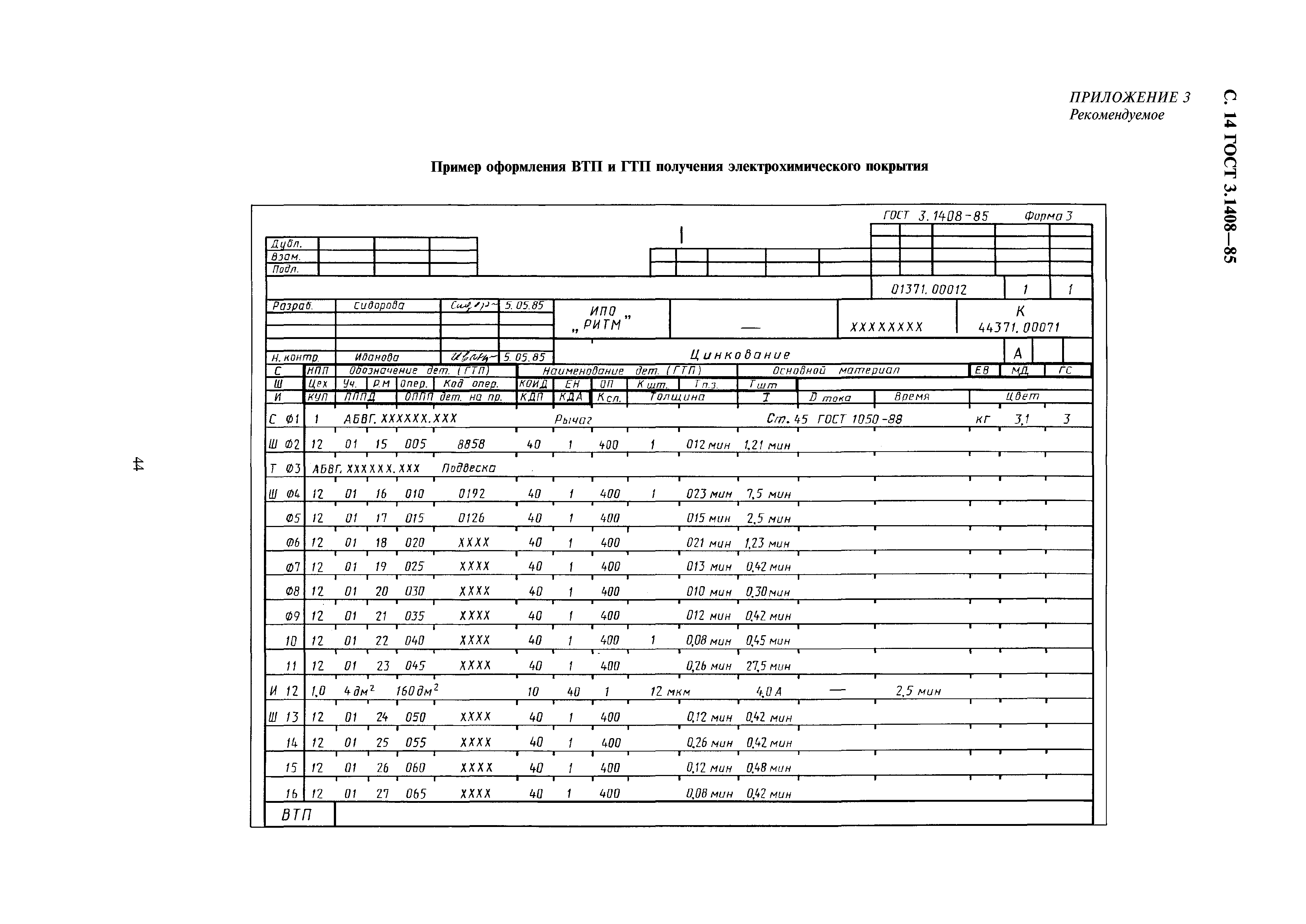 ГОСТ 3.1408-85