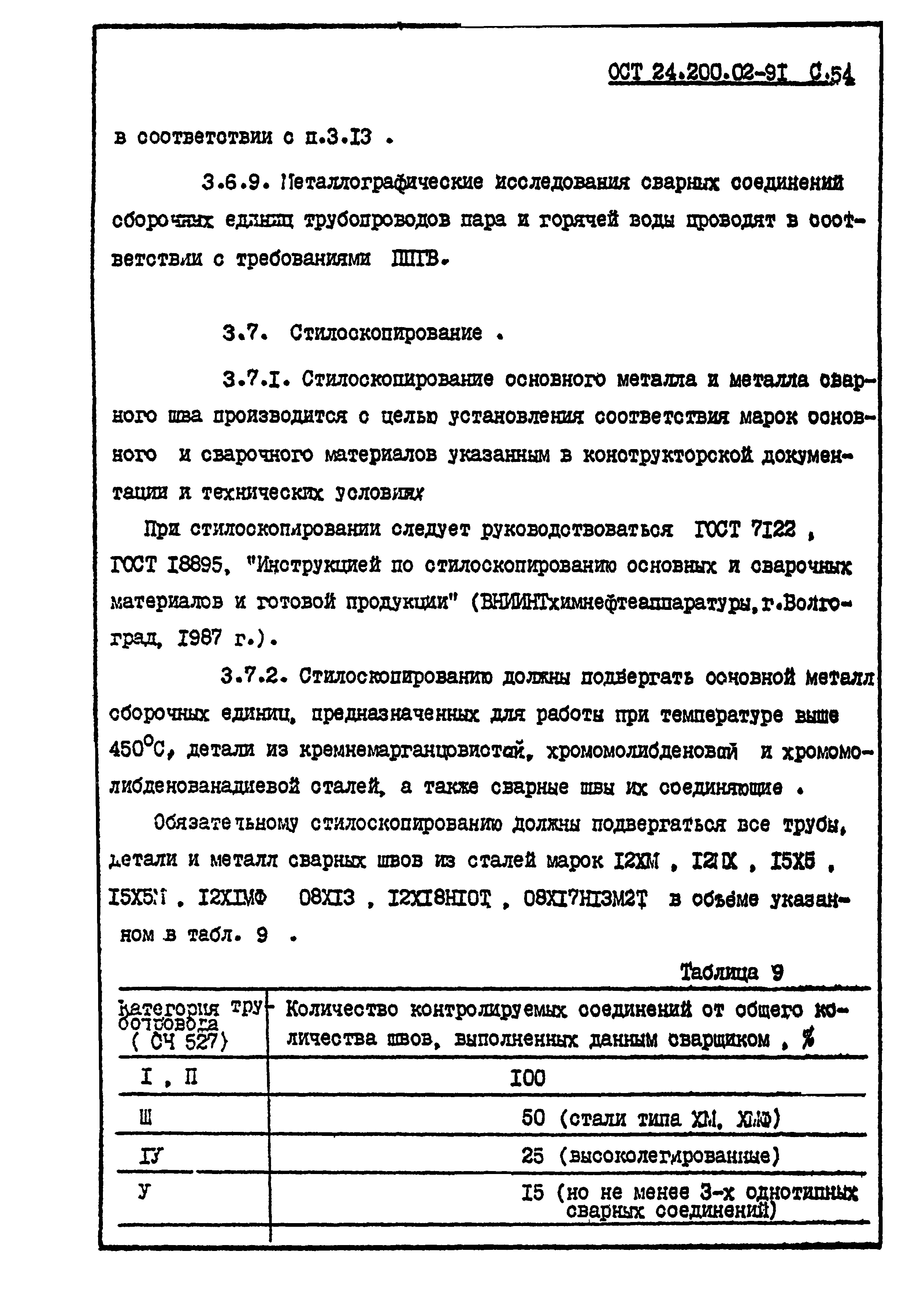 Скачать ОСТ 24.200.02-91 Сборочные единицы стальных трубопроводов на Ру <=  10 МПа (100 кгс/см2) комплектных технологических линий. Общие технические  условия