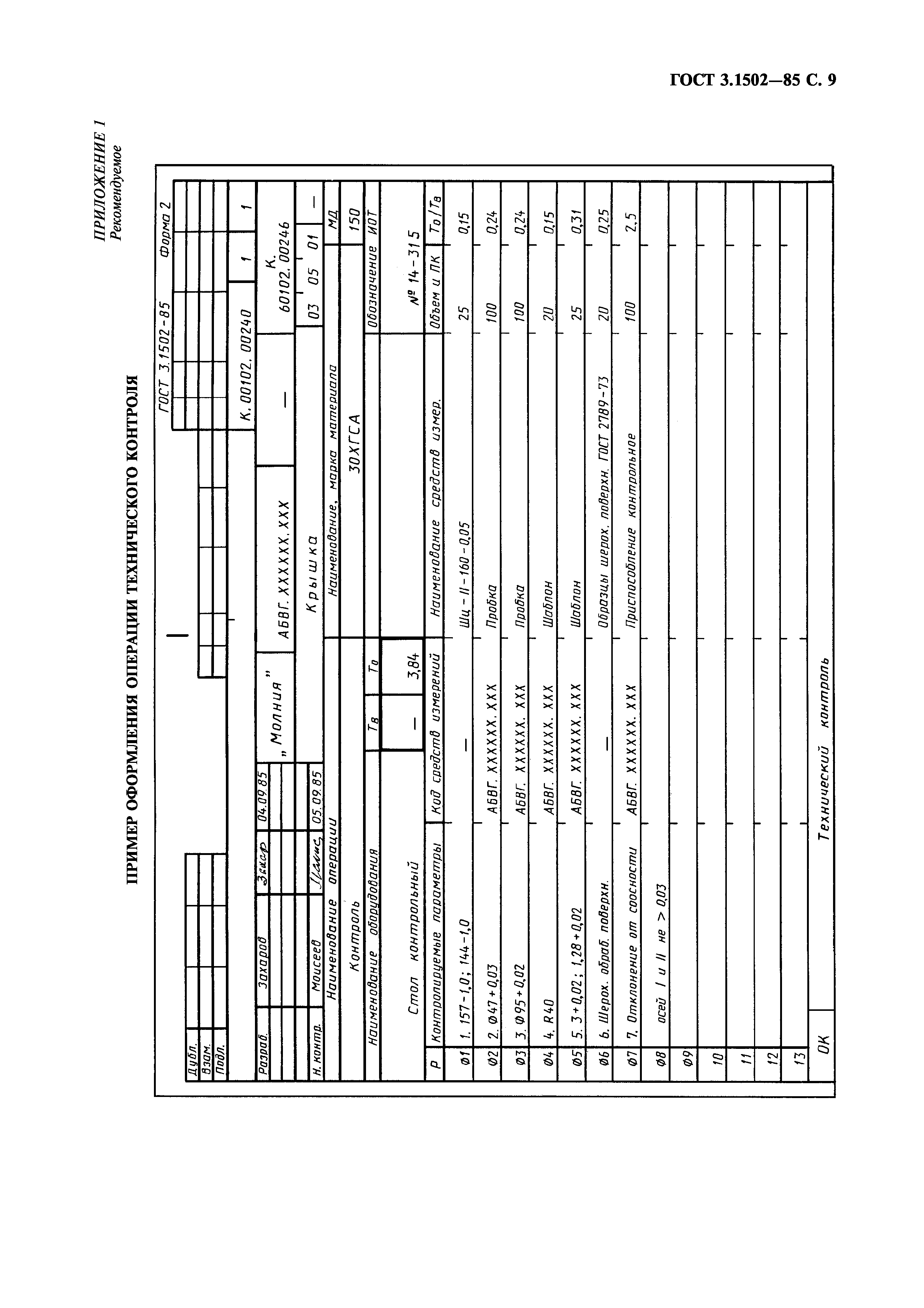 ГОСТ 3.1502-85