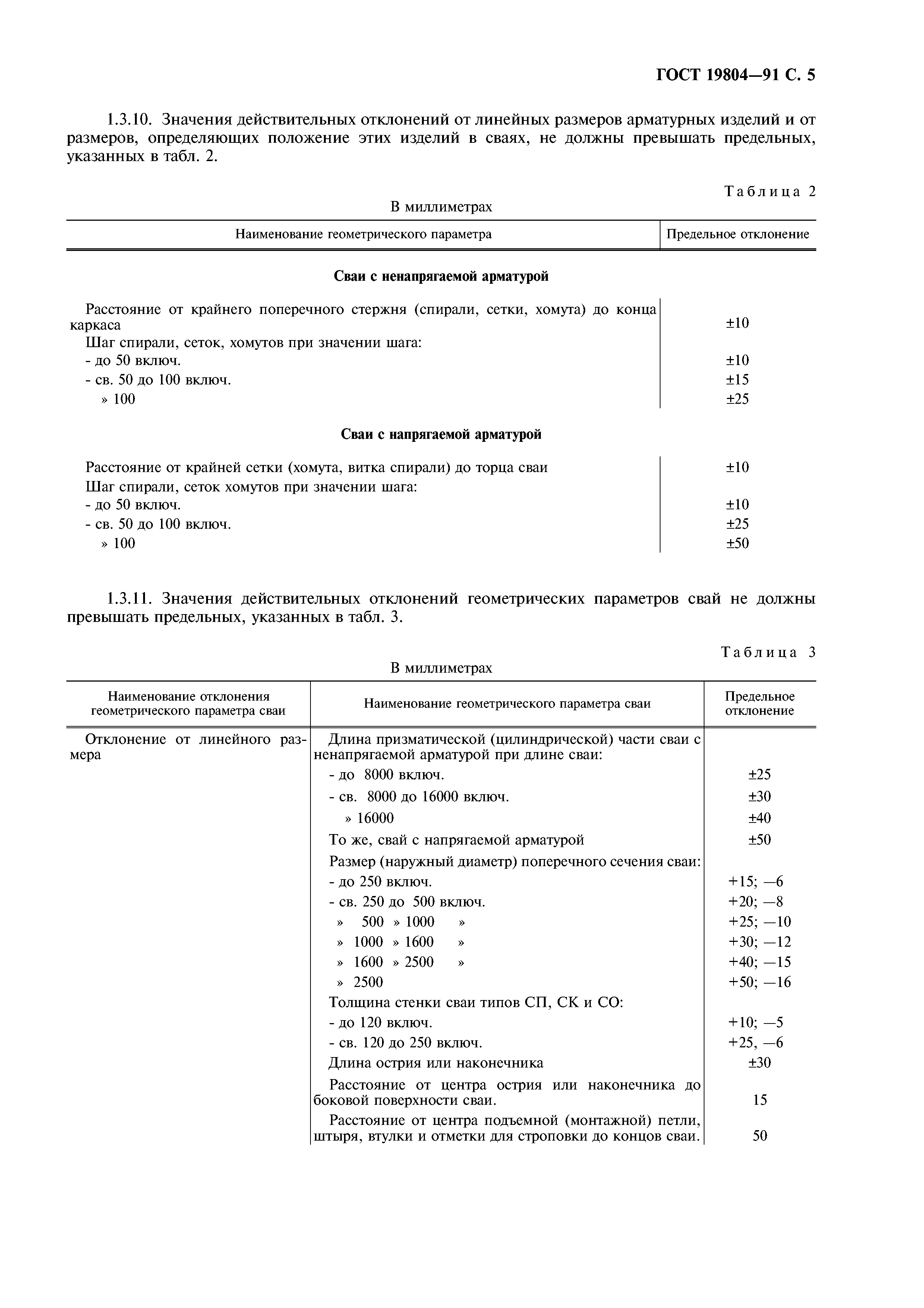 Сваи ГОСТ 19804-91