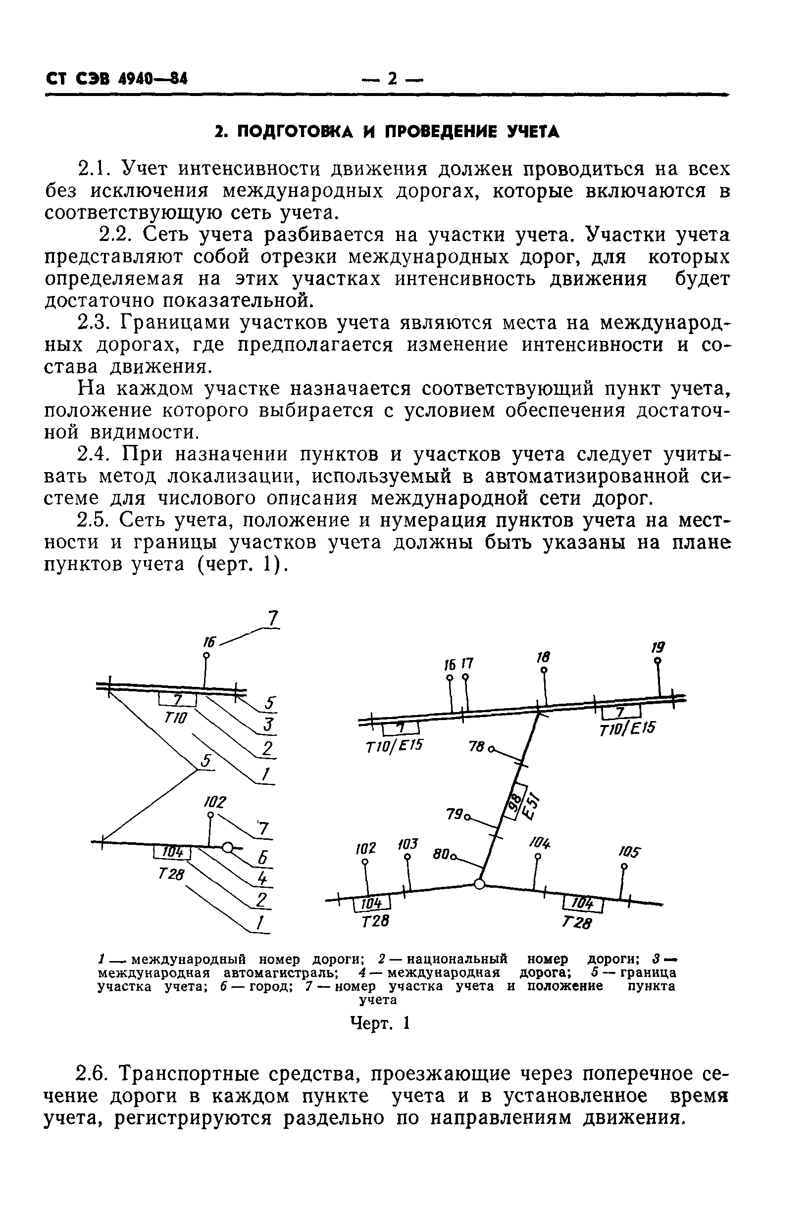 Скачать СТ СЭВ 4940-84 Дороги автомобильные международные. Учет  интенсивности движения