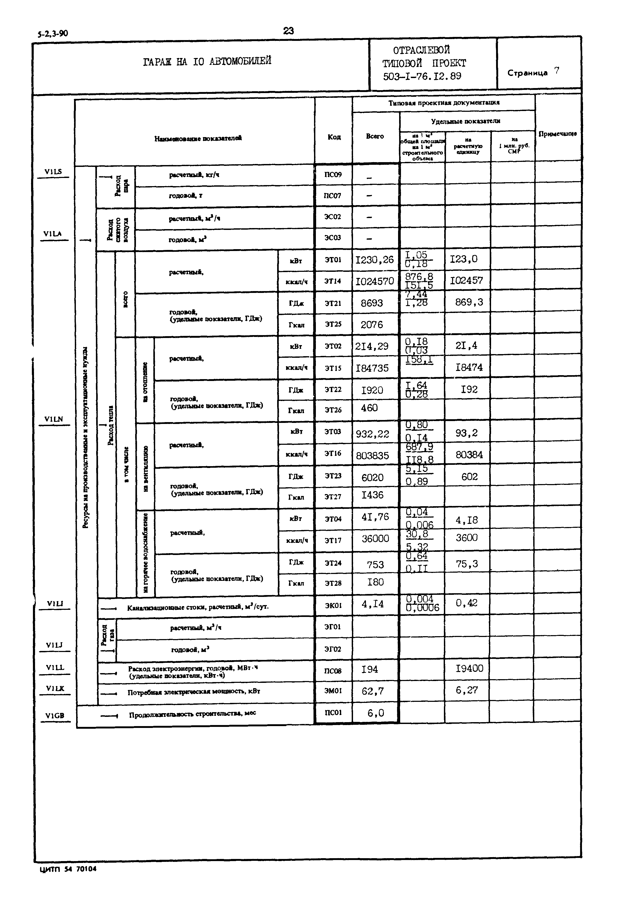 Типовой проект 503-1-76.12.89
