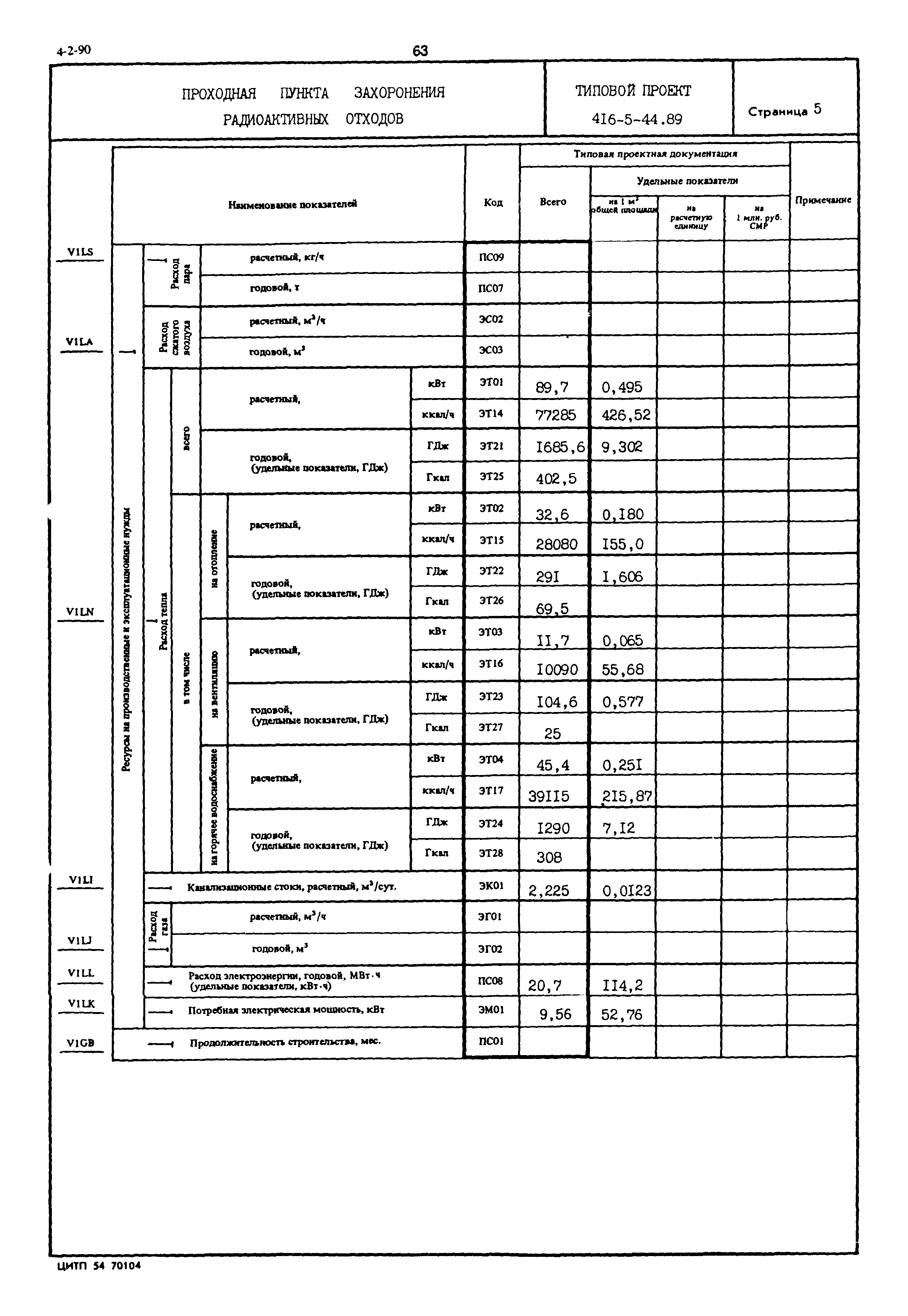 Типовой проект 416-5-44.89