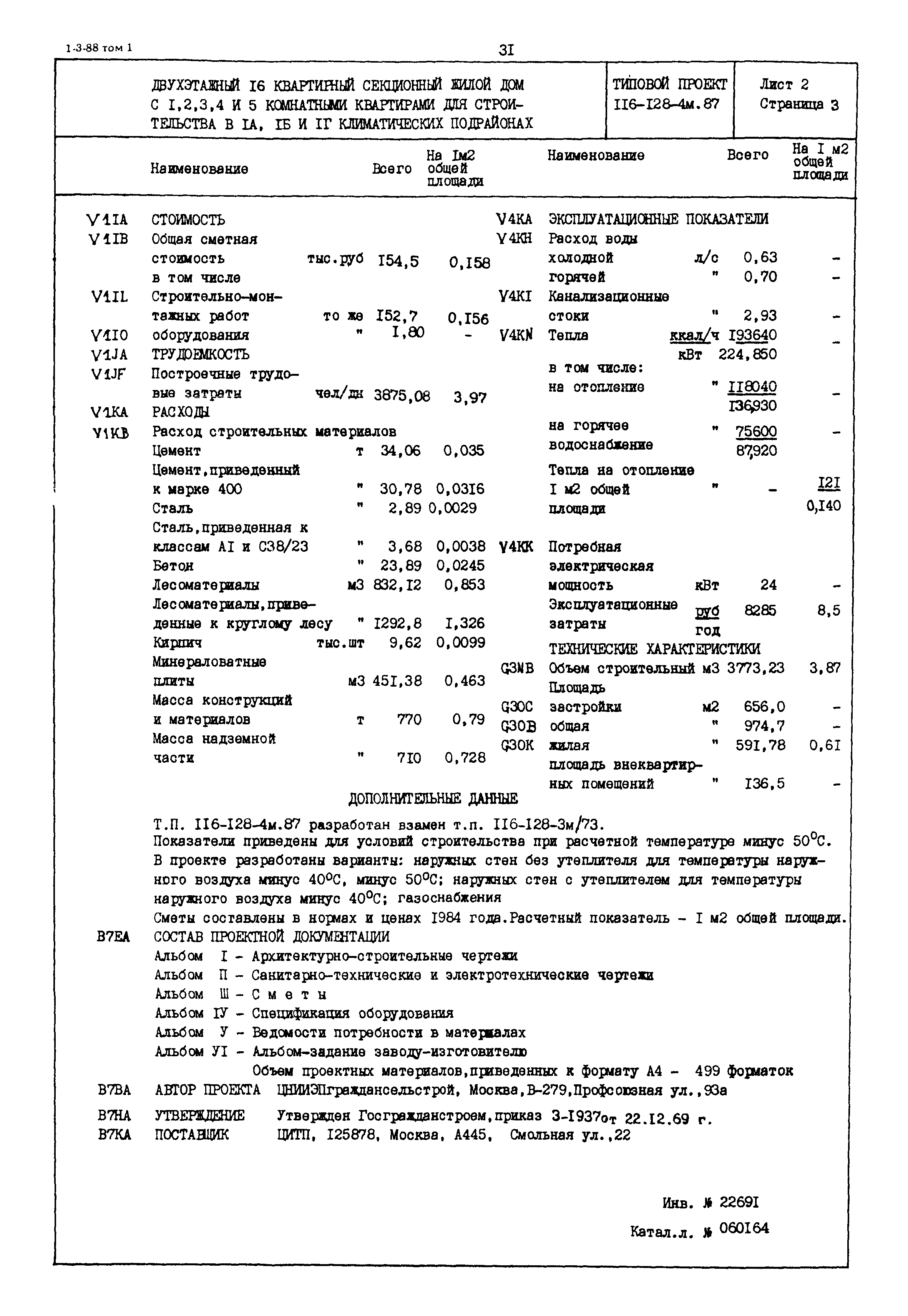 Типовой проект 116-128-4м.87