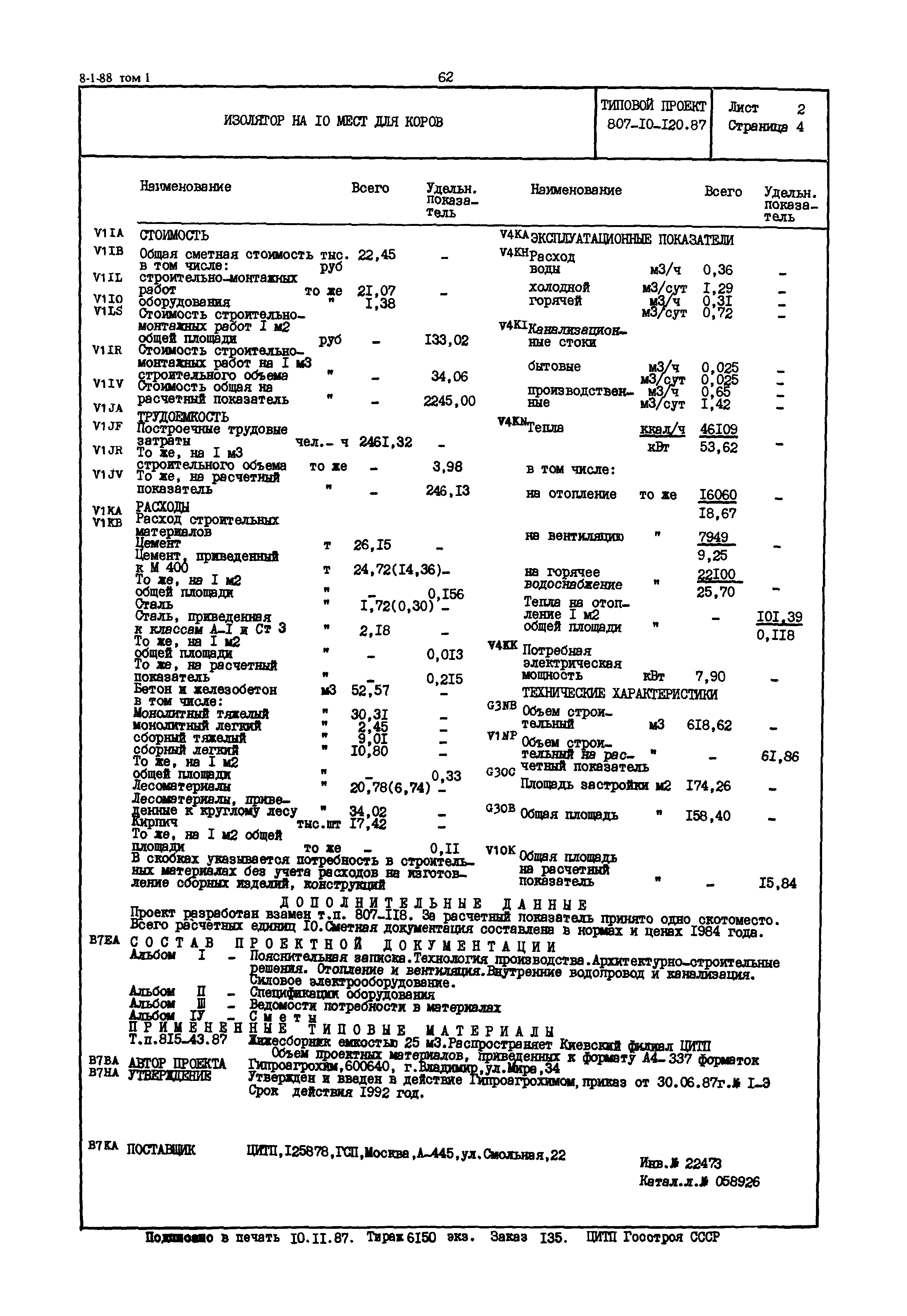 Типовой проект 807-10-120.87