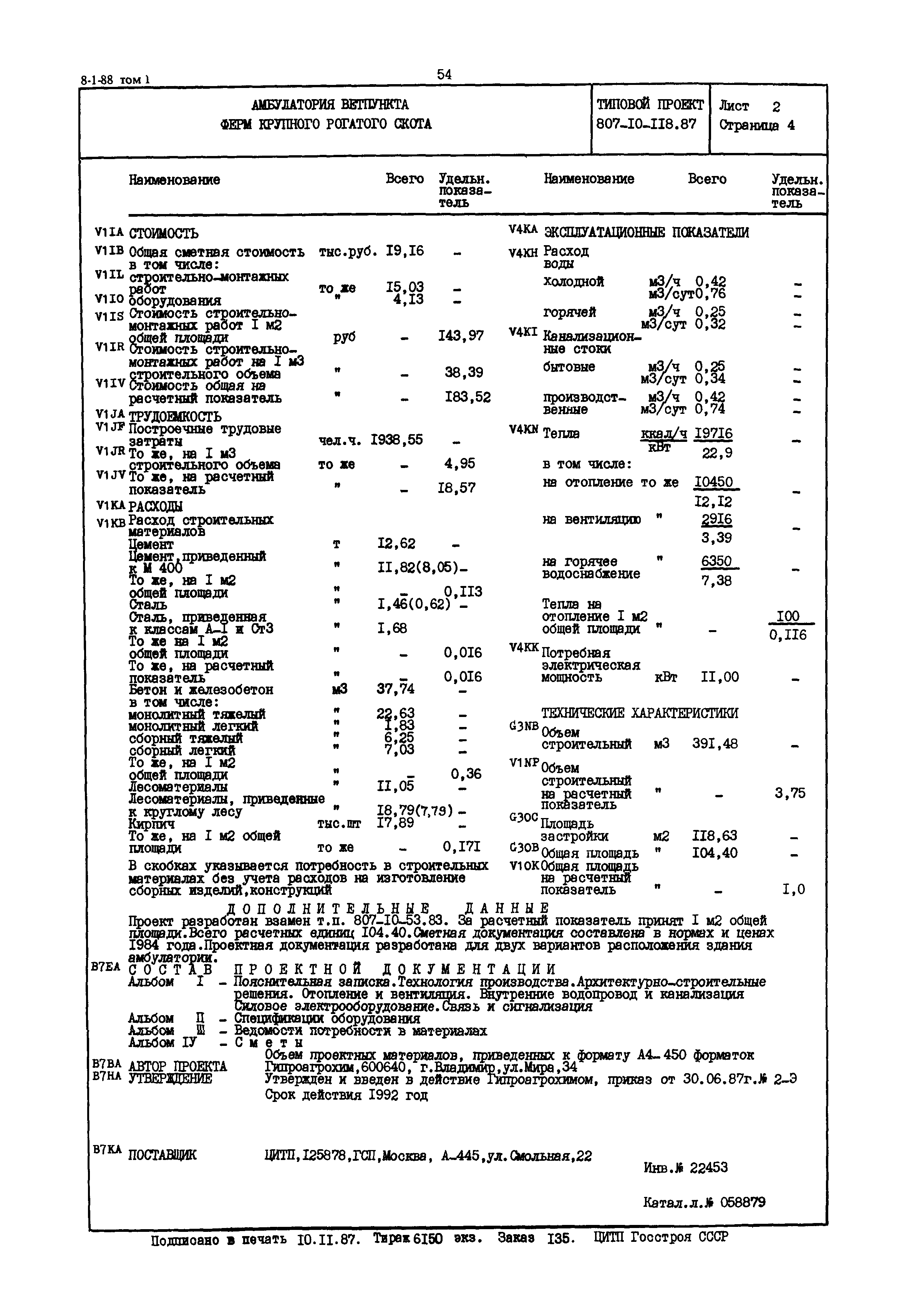 Типовой проект 807-10-118.87