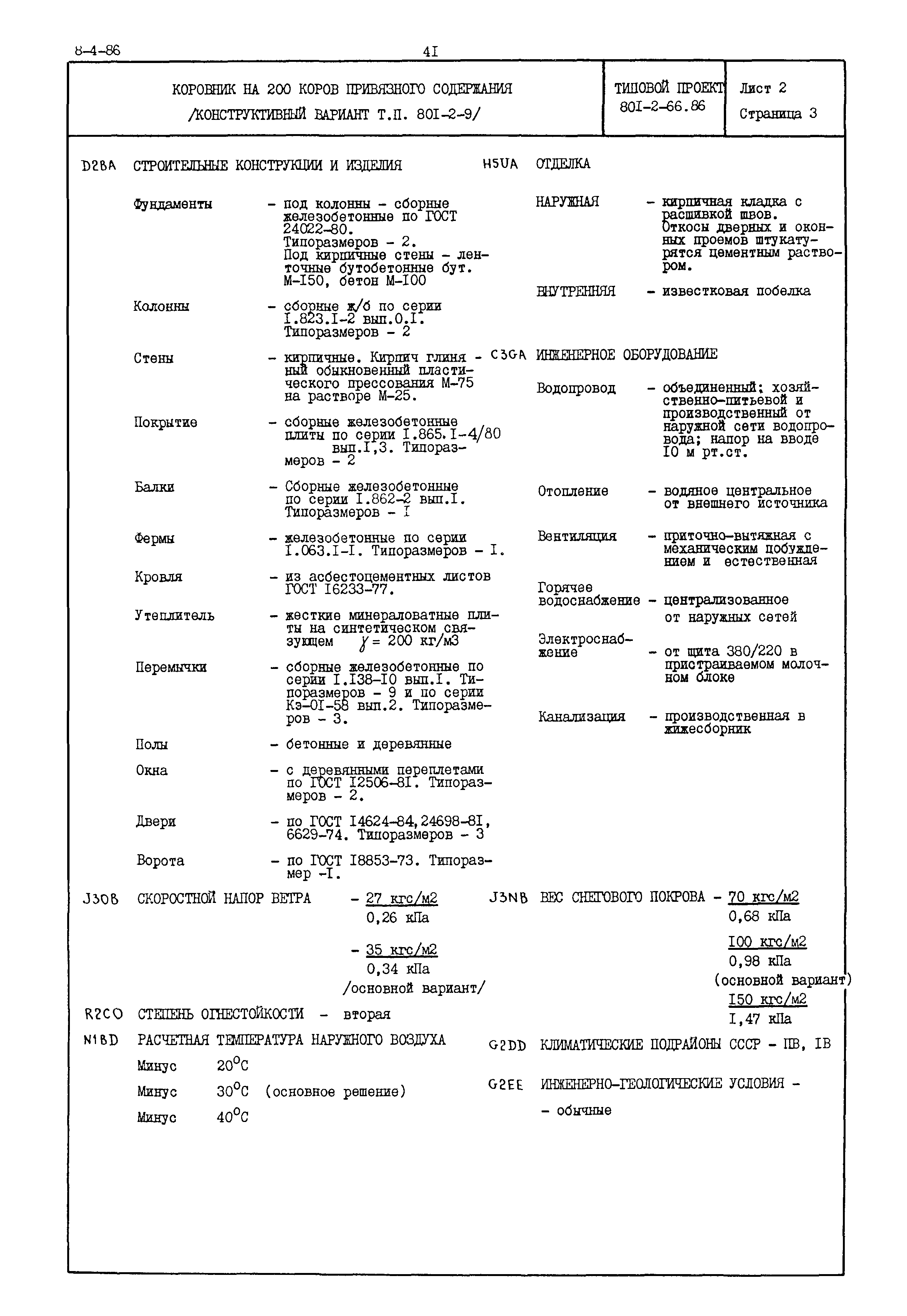 Типовой проект 801-2-66.86