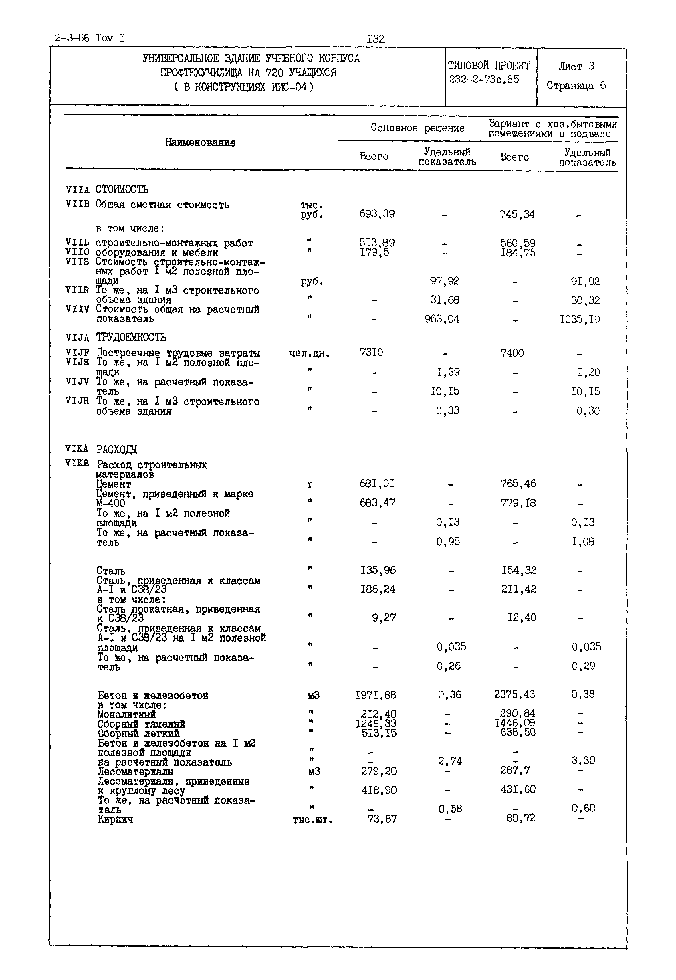 Типовой проект 232-2-73с.85