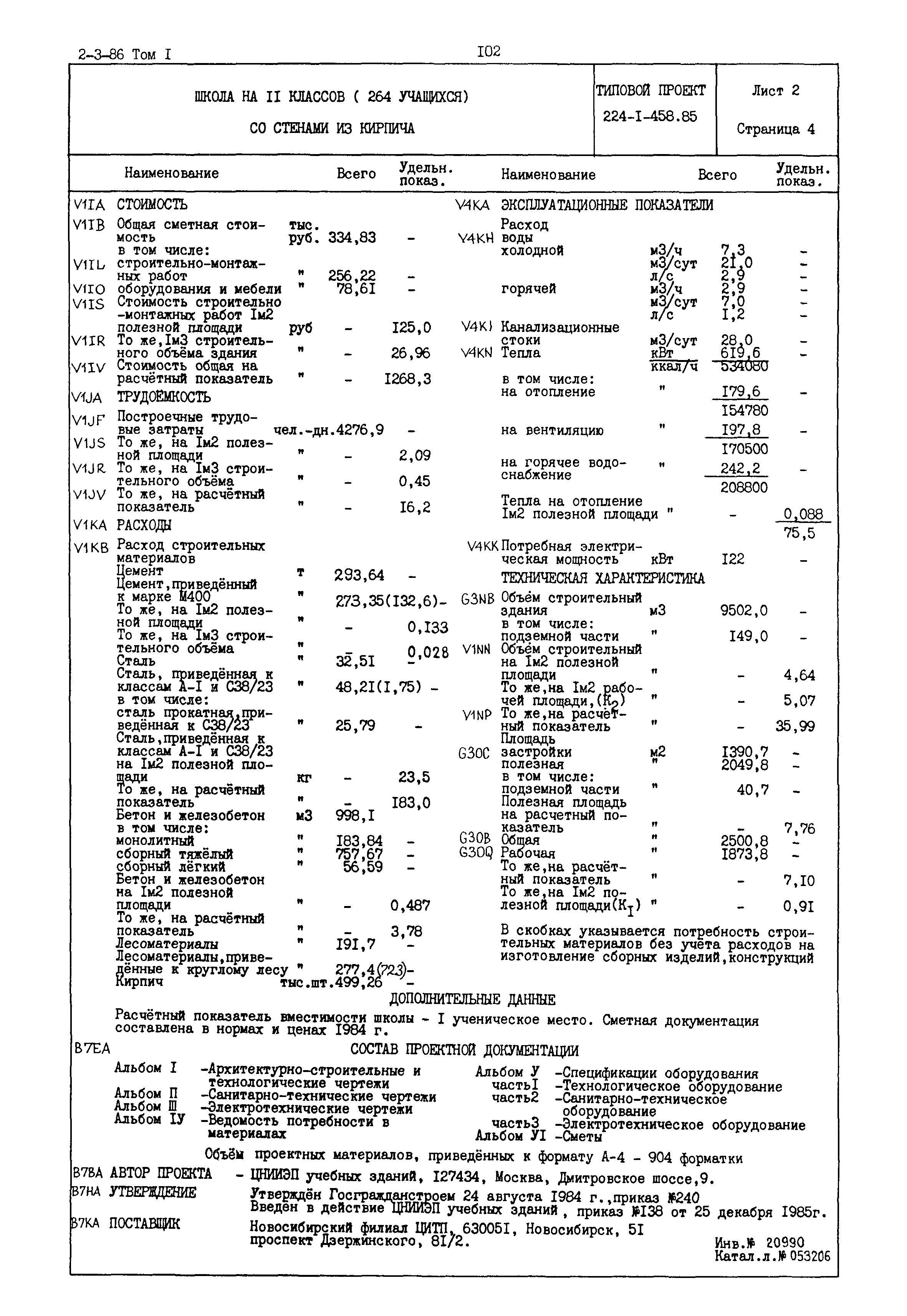 Типовой проект 224-1-458.85