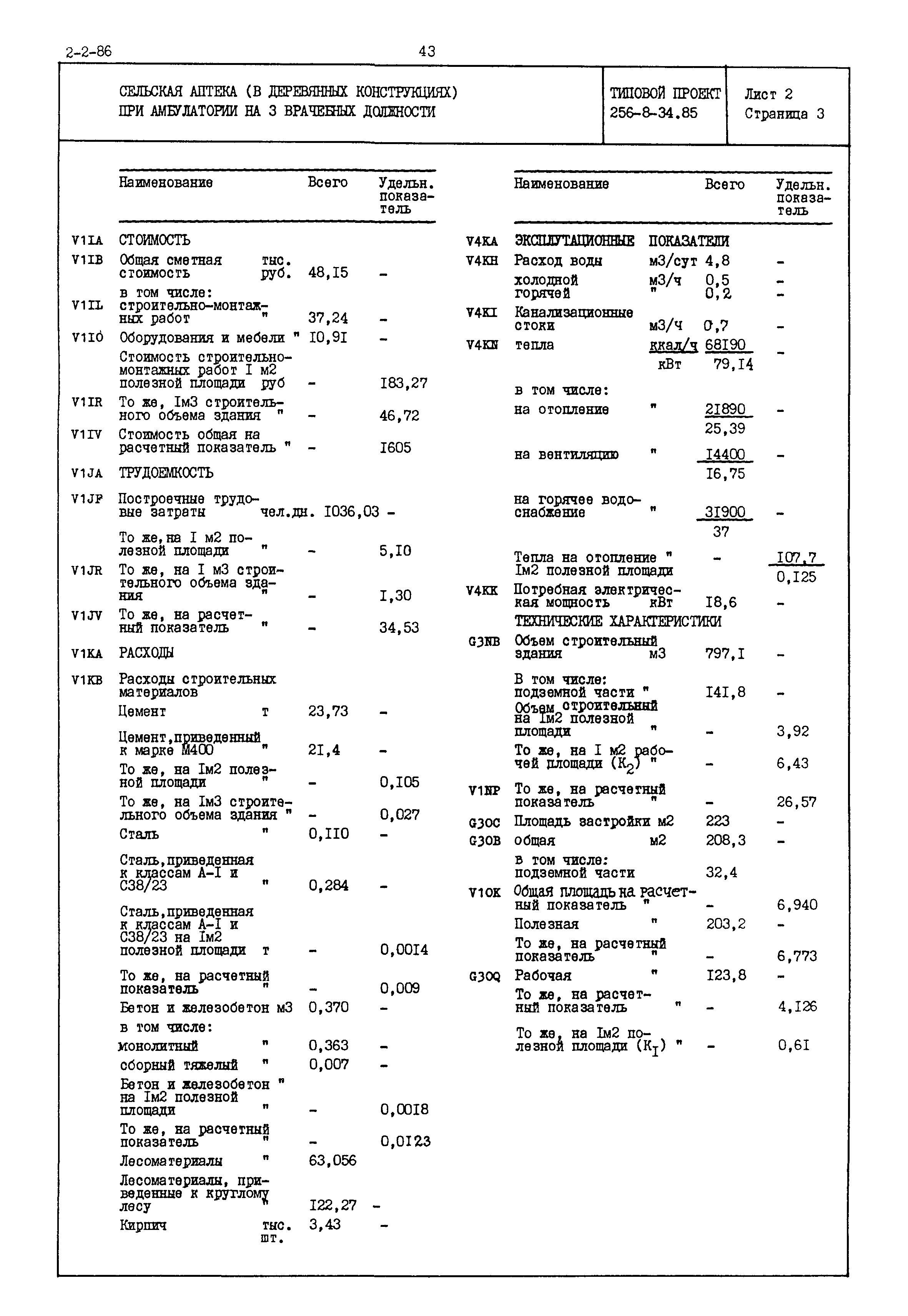 Типовой проект 256-8-34.85