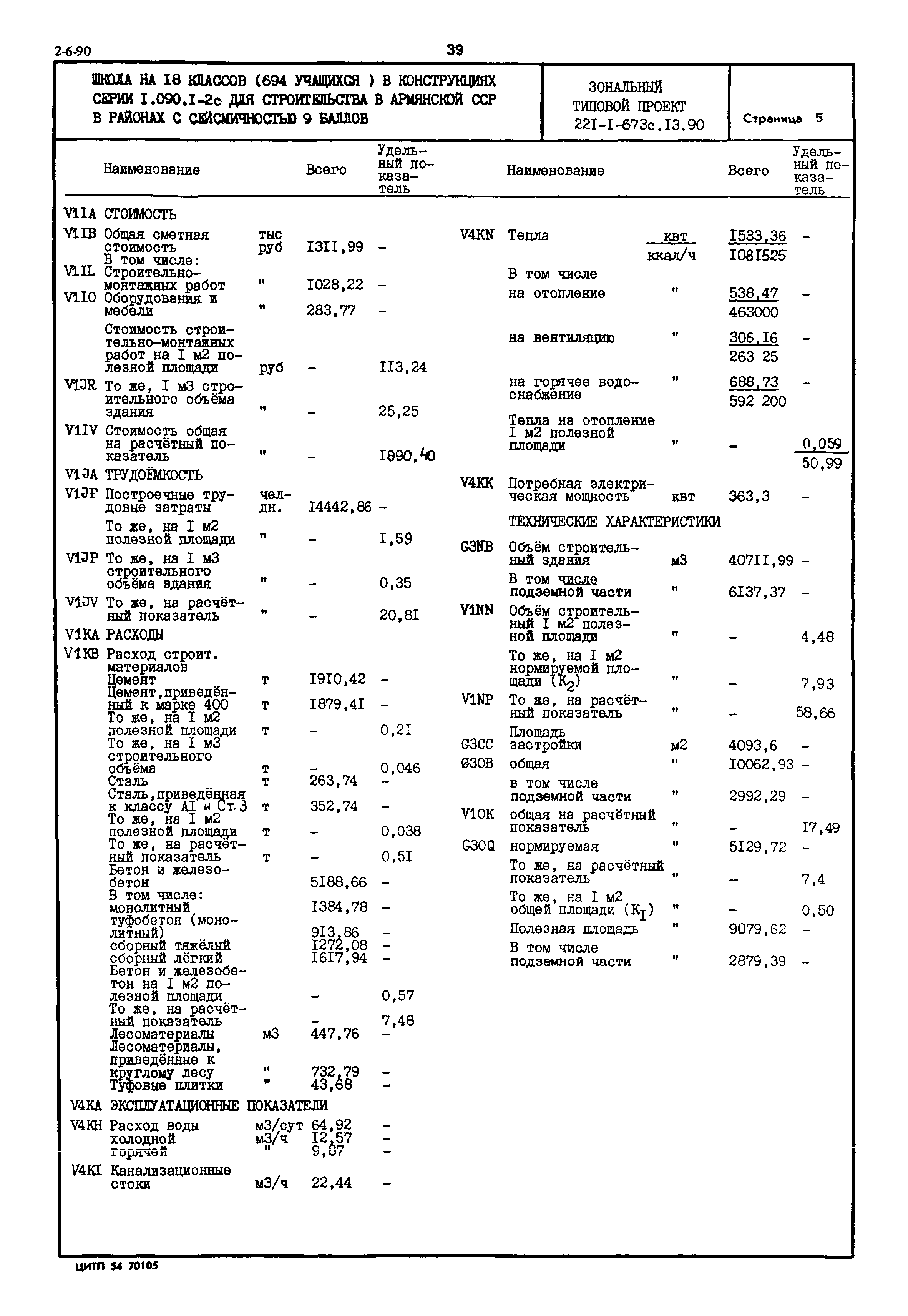 Типовой проект 221-1-673с.13.90