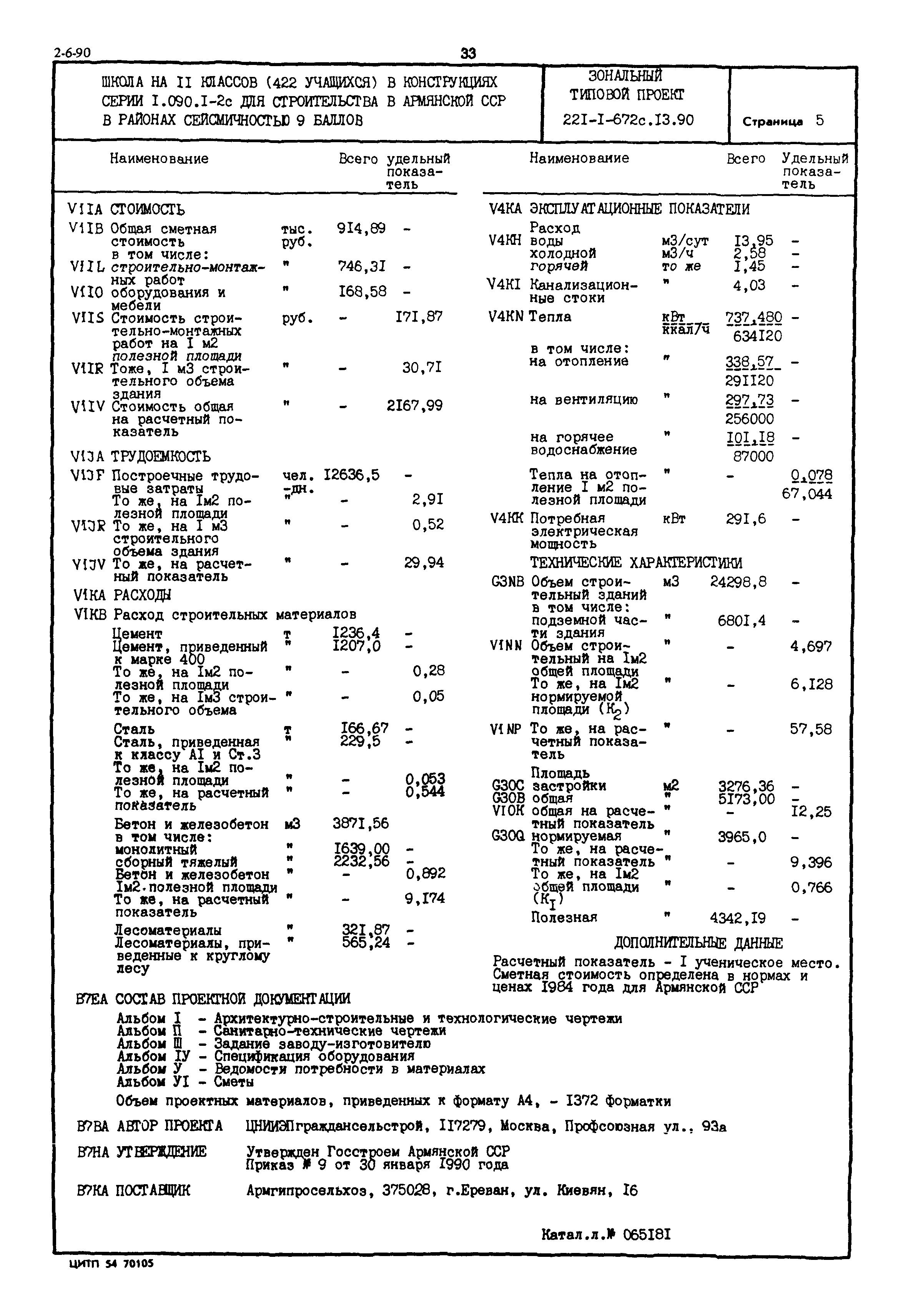 Типовой проект 221-1-672с.13.90