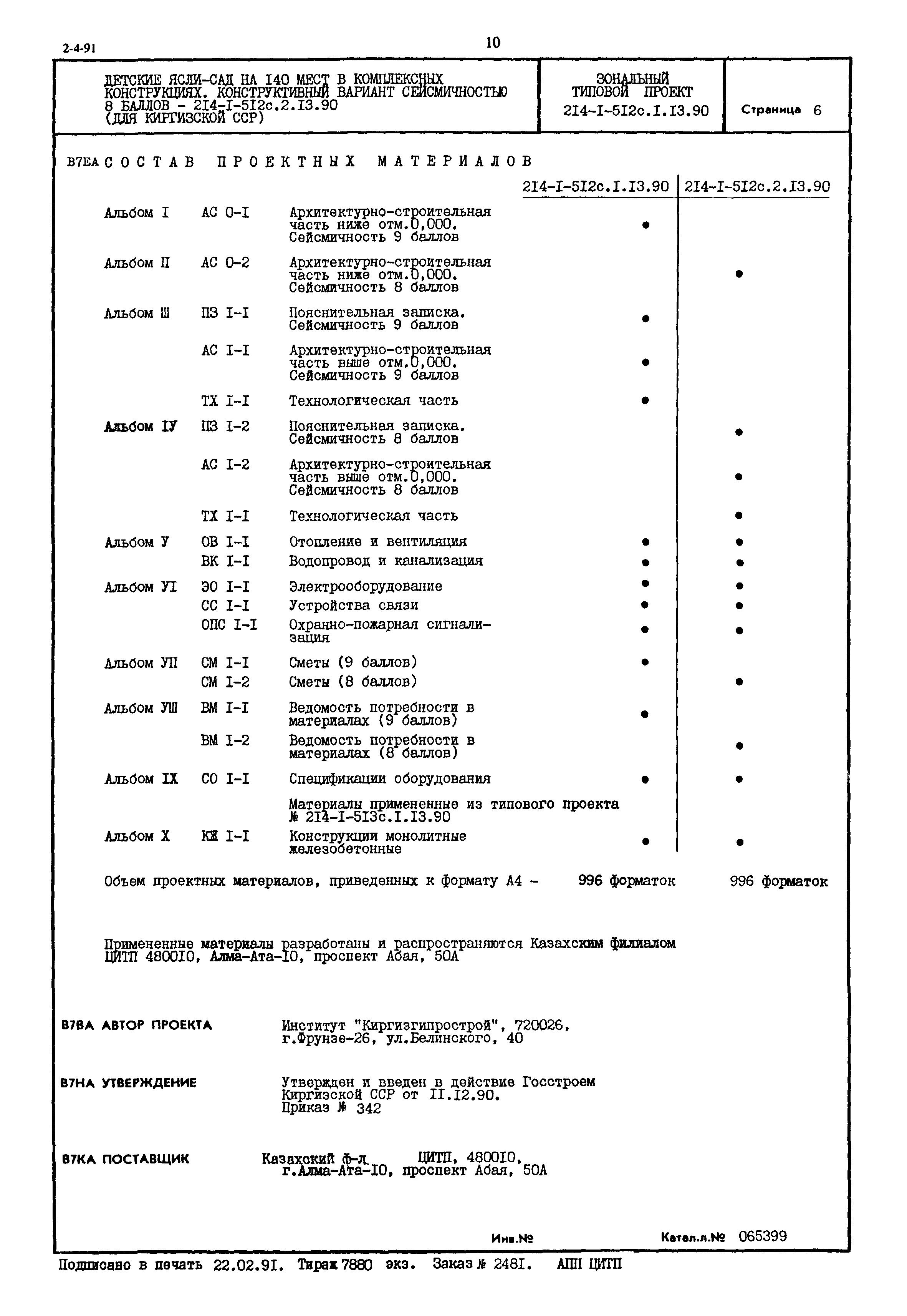 Типовой проект 214-1-512с.1.13.90