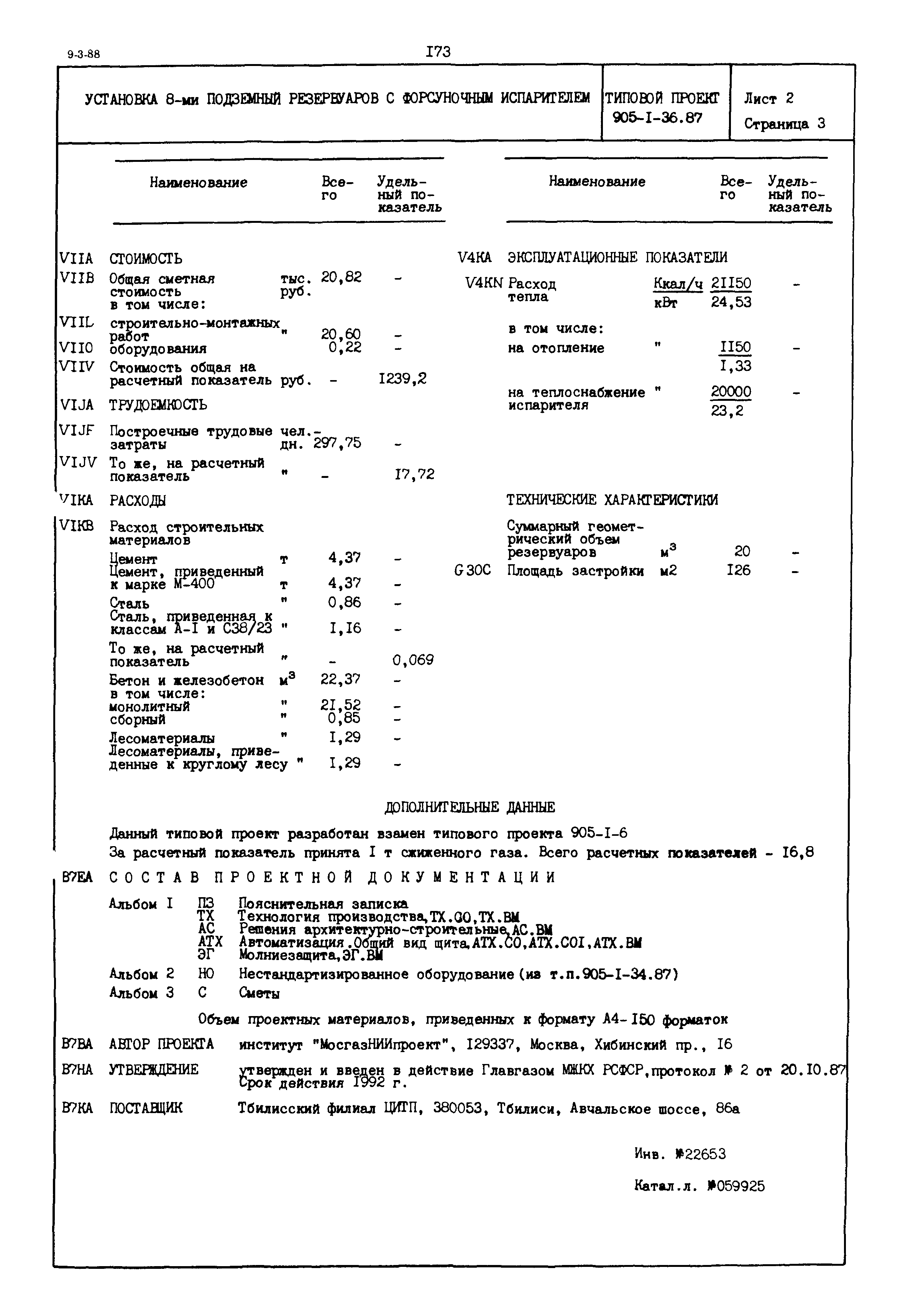 Типовой проект 905-1-36.87