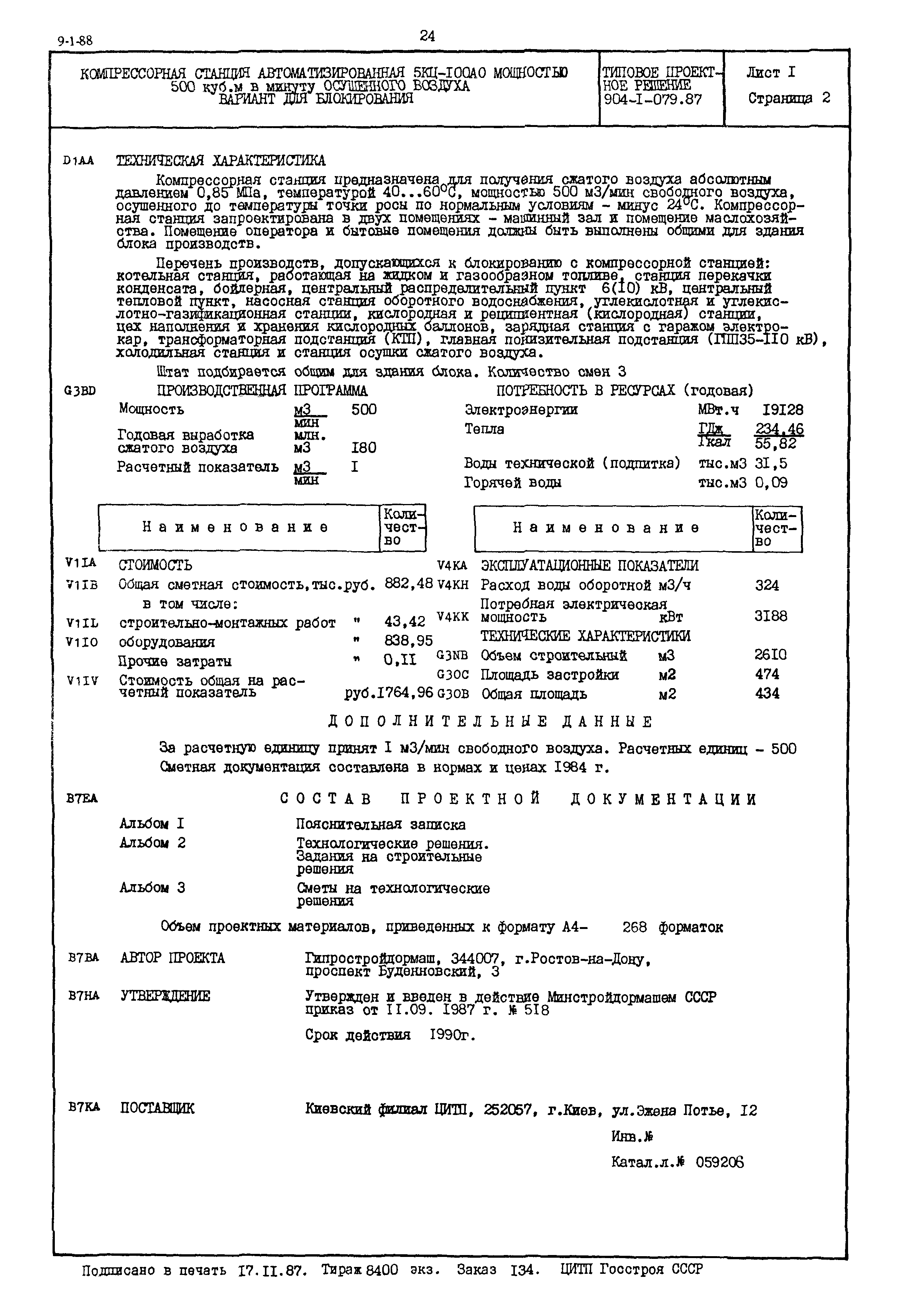Типовые проектные решения 904-1-079.87