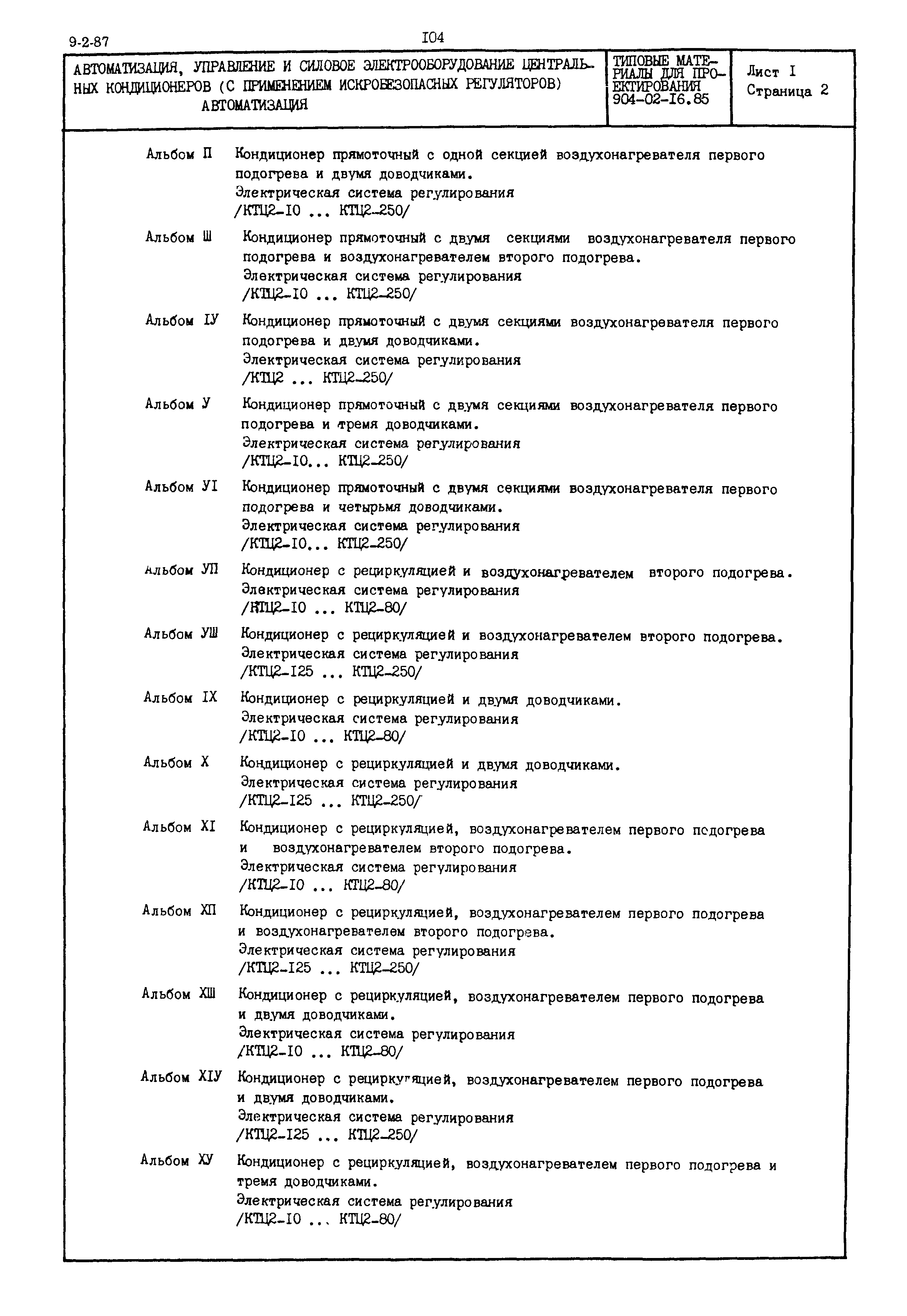 Типовые проектные решения 904-02-16.85