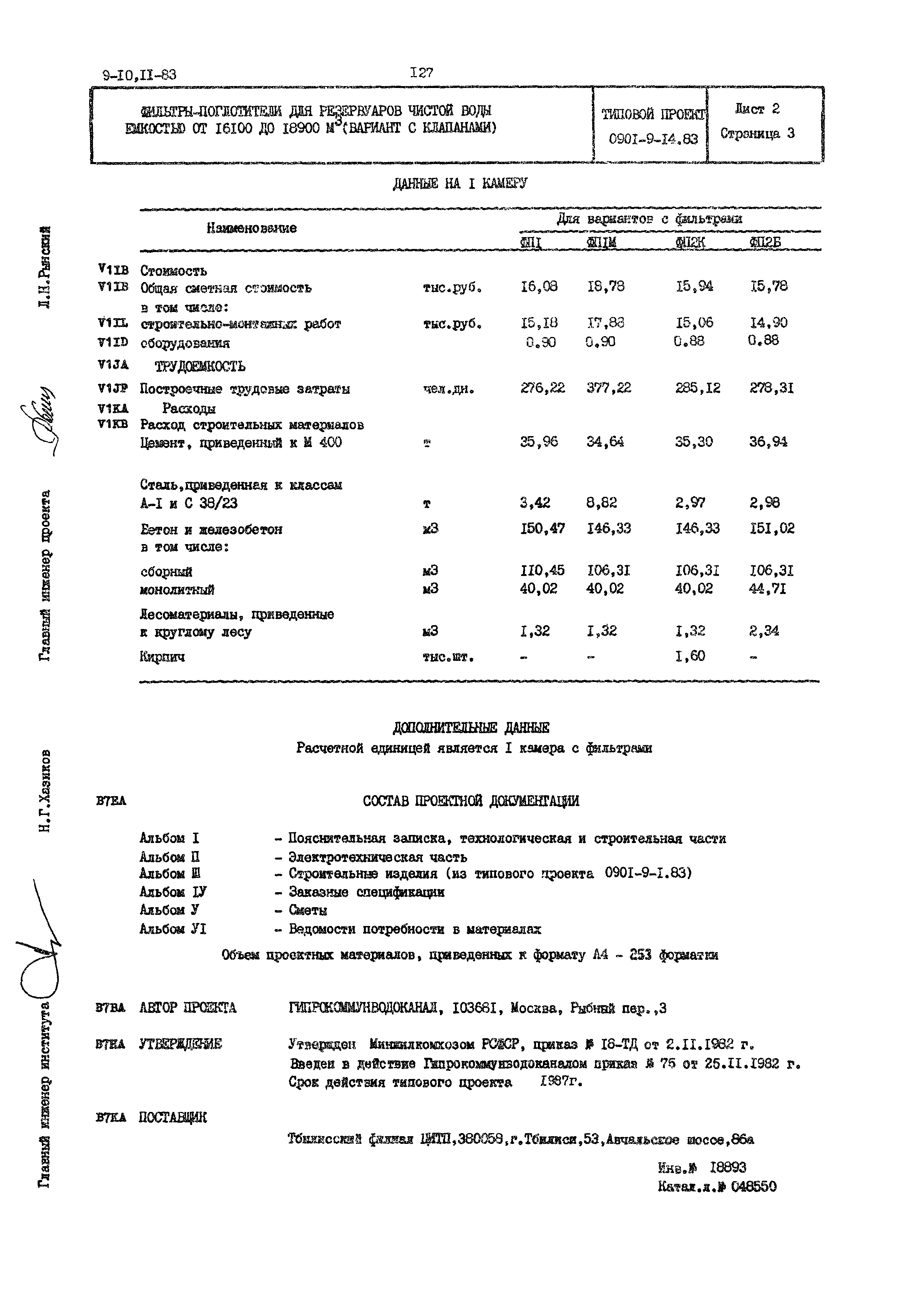 Типовой проект 0901-9-14.83