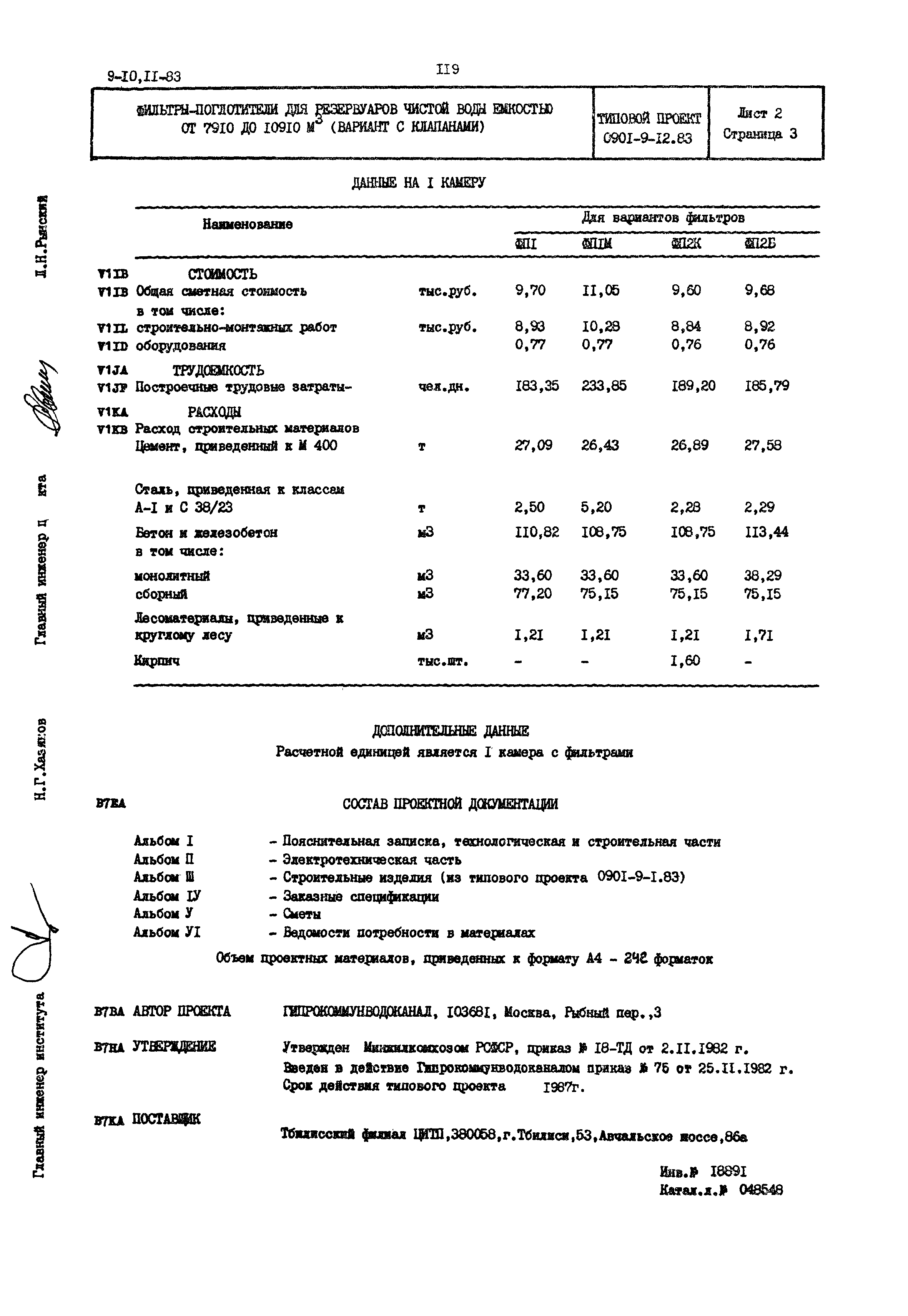 Типовой проект 0901-9-12.83