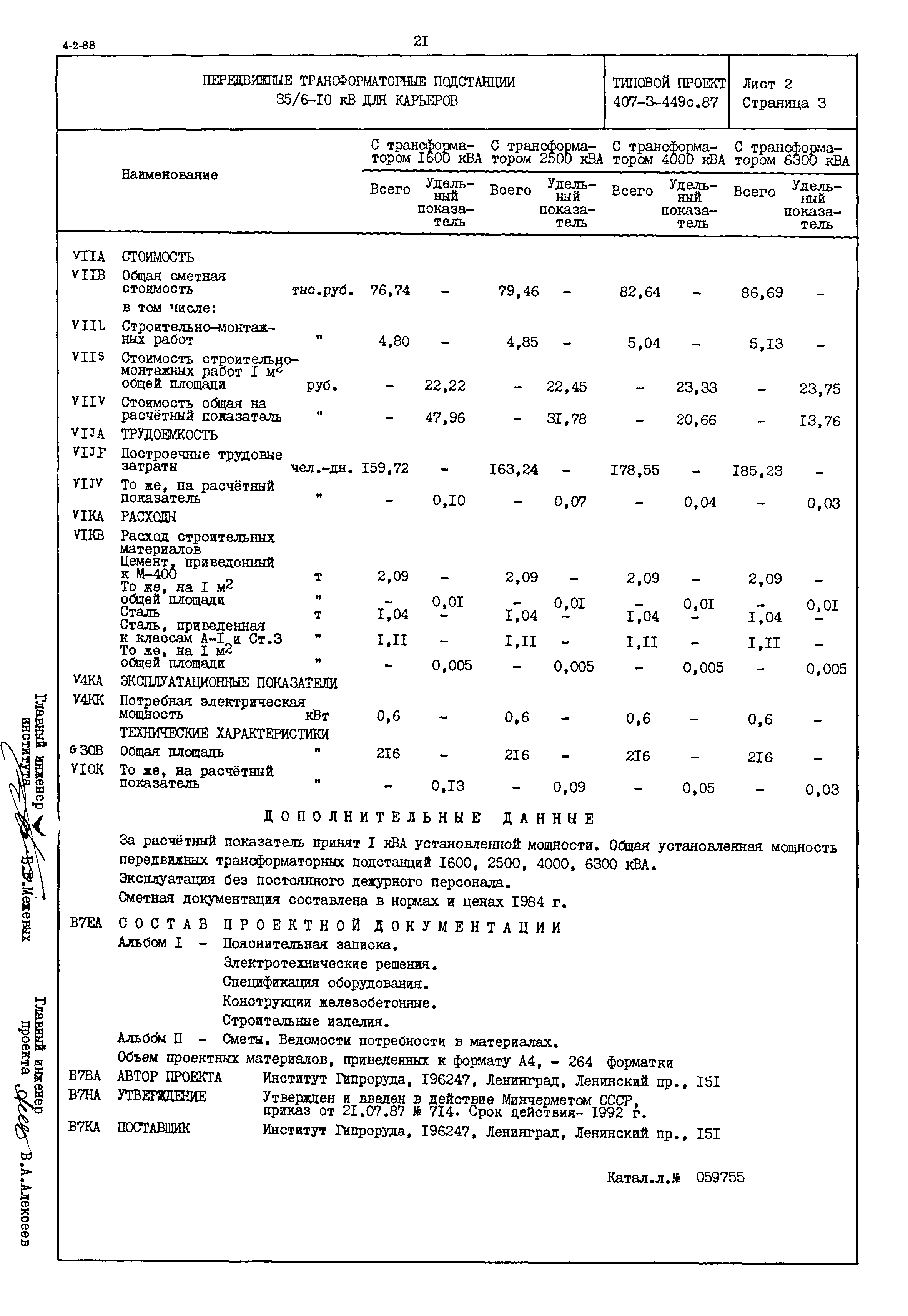 Типовой проект 407-3-449с.87